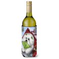 thumbnail image 1 of 24 oz Bichon Frise Santas List Christmas Wine Bottle Hugger, 1 of 1