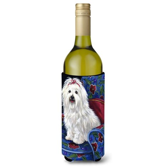 24 oz Coton De Tulear Royalty Wine Bottle Hugger