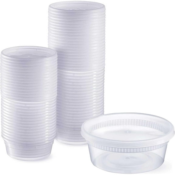 24 oz Deli Containers with Lids (Pack of 240), Recyclable Polypropylene, Microwavable, Heat Resistant (24)