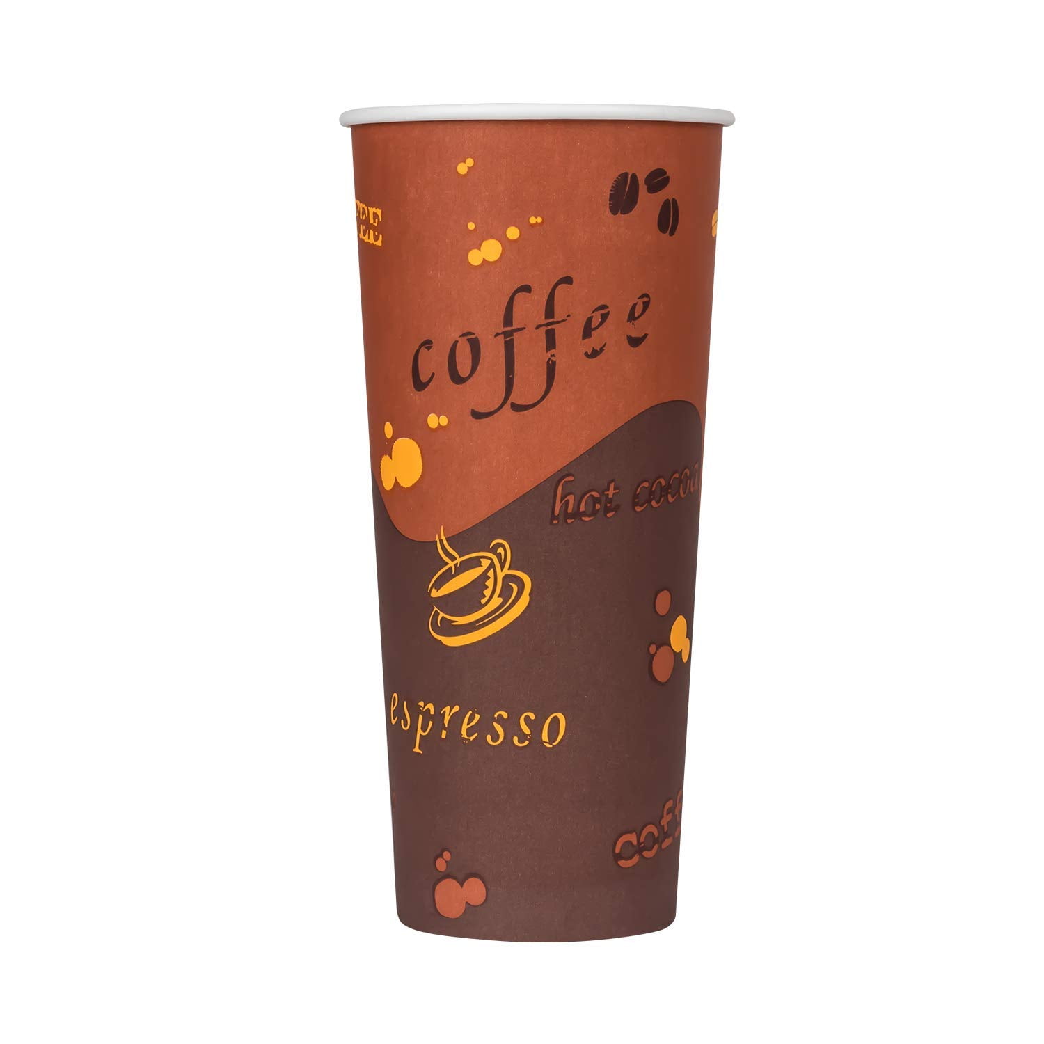 24 oz Disposable Paper Coffee Cups 500 Count, Double Poly Lined Leak ...