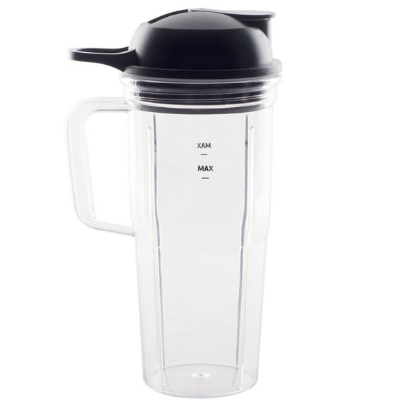 24 oz Handled Cup and To-Go Lid Replacement Compatible with NutriBullet Pro 1000, Combo and Select Blenders