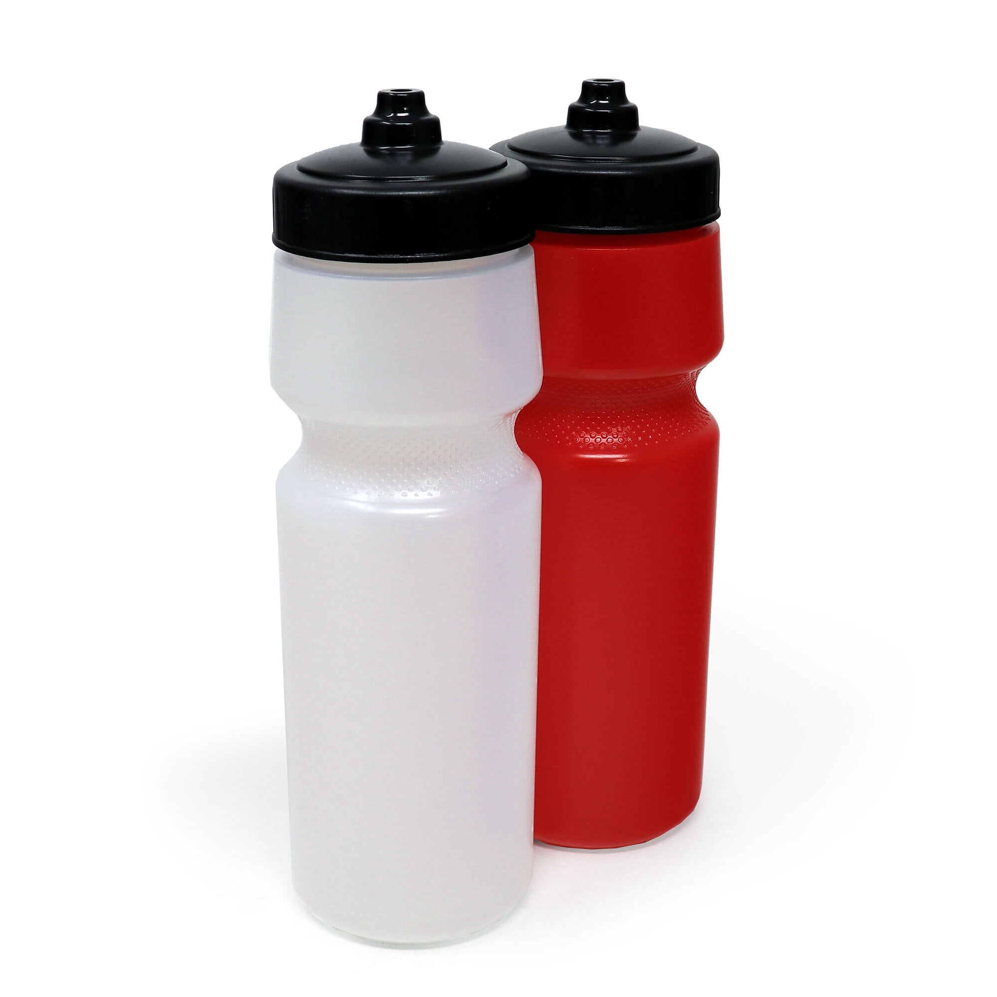 Rolling Sands BPA-freie Wasserflaschen – 30 Stück, 680 Ml, Transparent/regenbogenfarbene Deckel, In USA Hergestellt