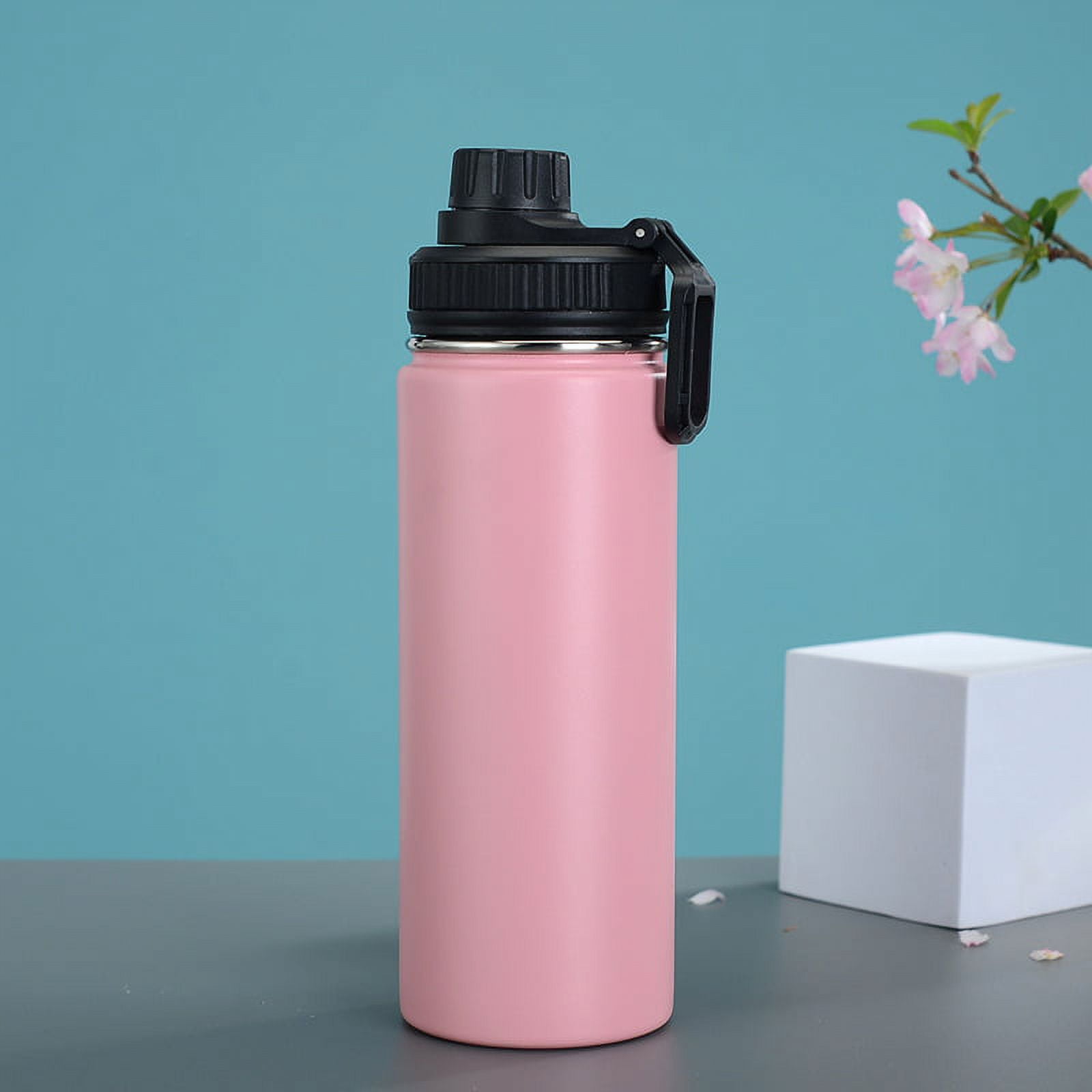 Homgreen Insulated Water Bottle with Straw, Stainless Steel