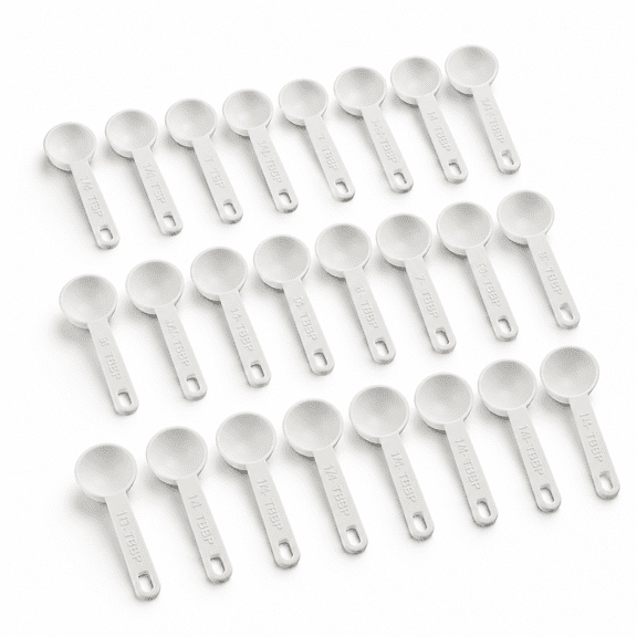 24-pack 5 ml / 5 cc Measuring Spoons, Fits Standard Spice Jars