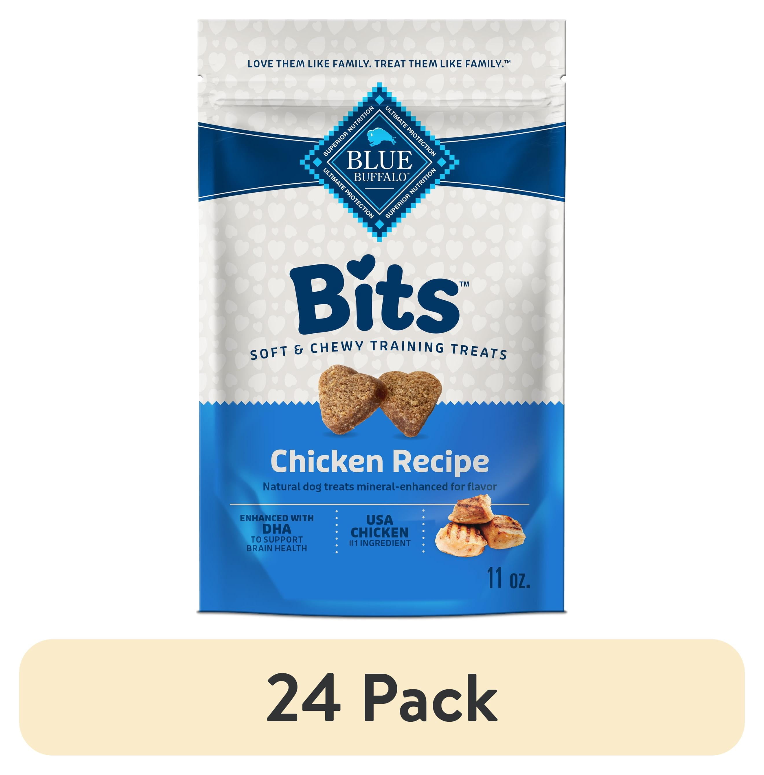 (24 pack) Blue Buffalo Bits Soft Dog Treats for Training, Enhanced with DHA, 11-oz. Bag