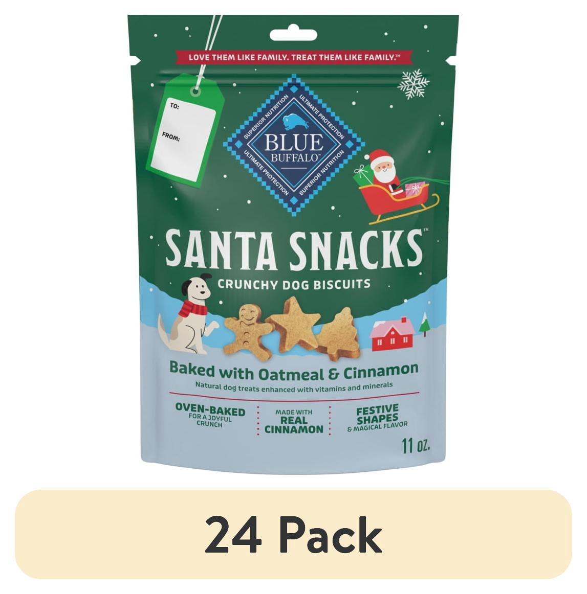 Blue Buffalo Santa Snacks Crunchy Dog Biscuits, Oven-Baked
