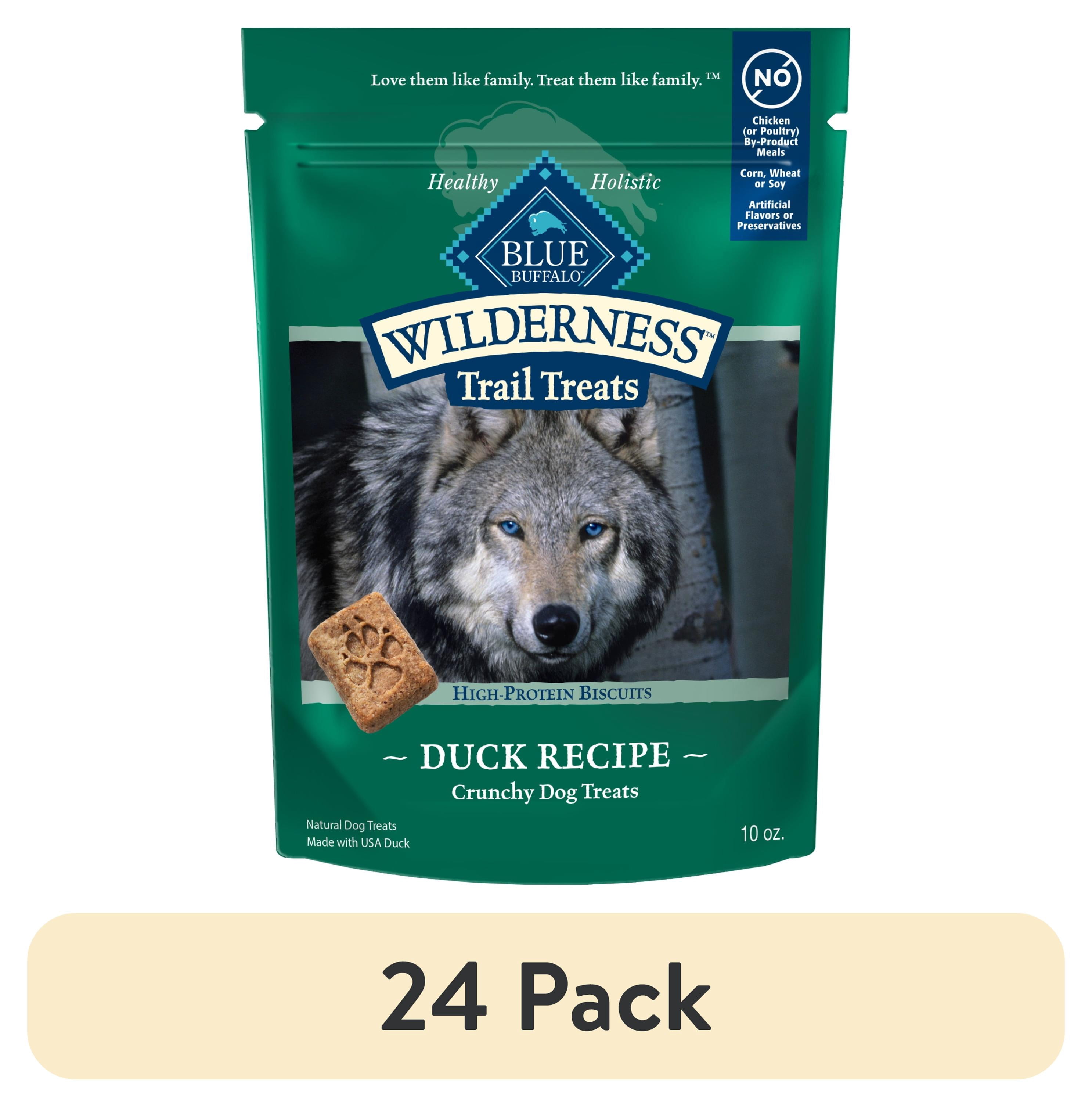 (24 pack) Blue Buffalo Wilderness Trail Treats Dog Biscuits Crunchy Dog Treats, Duck, 10-oz Bag