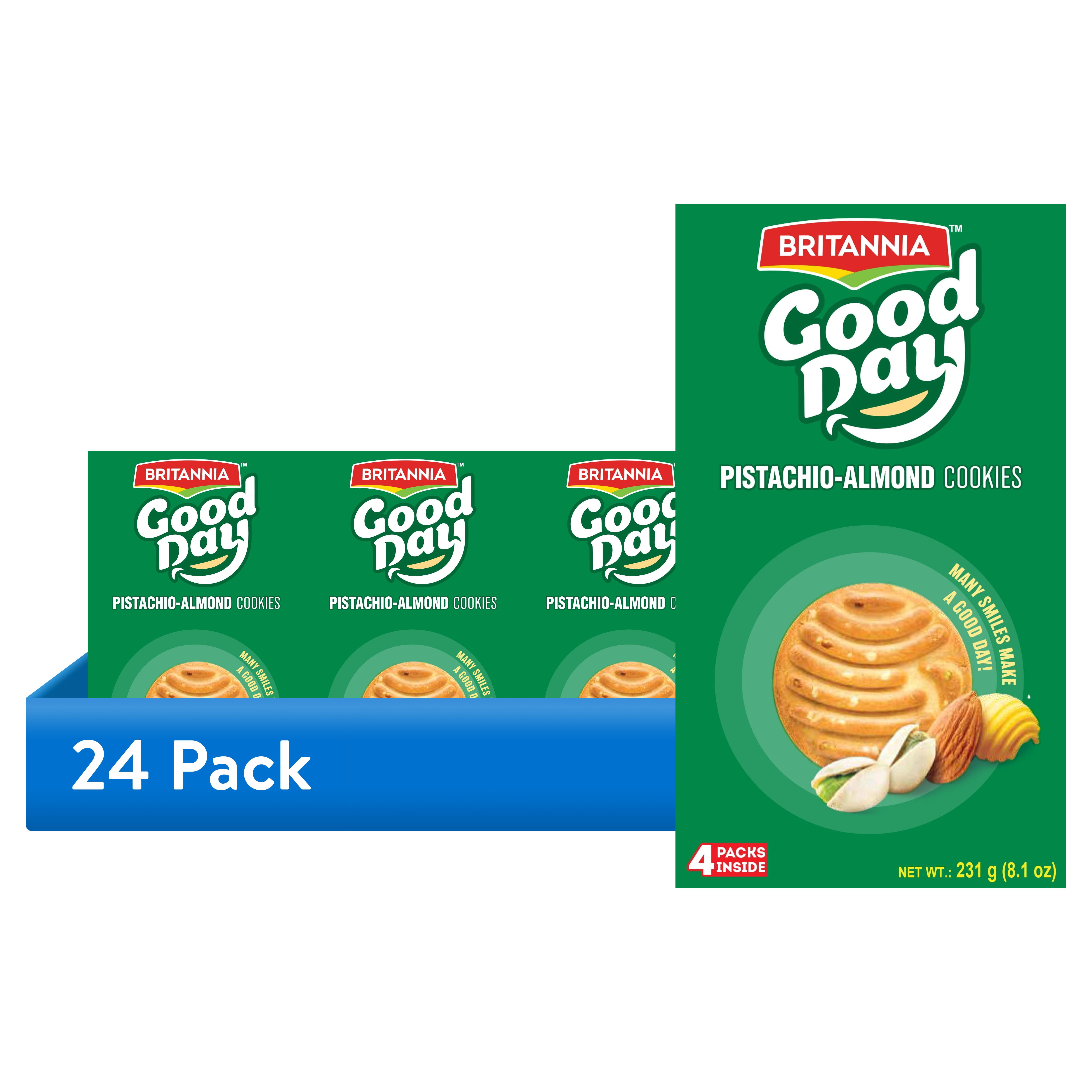 (24 pack) Britannia Good Day Pistachio-Almond Cookies, 8.15 oz