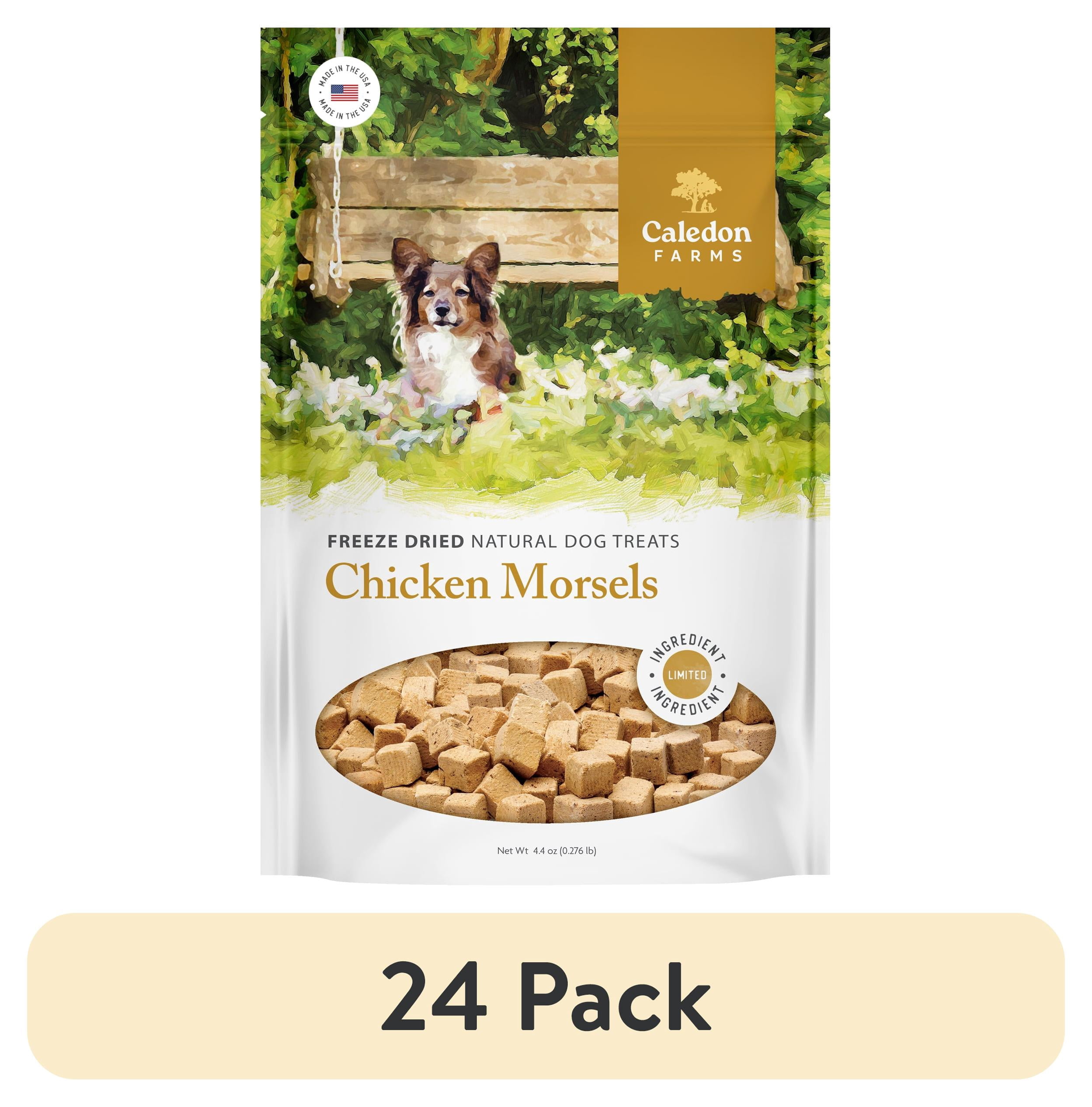 (24 pack) Caledon Farms Chicken Topper for Dogs, 4.4 oz Bag