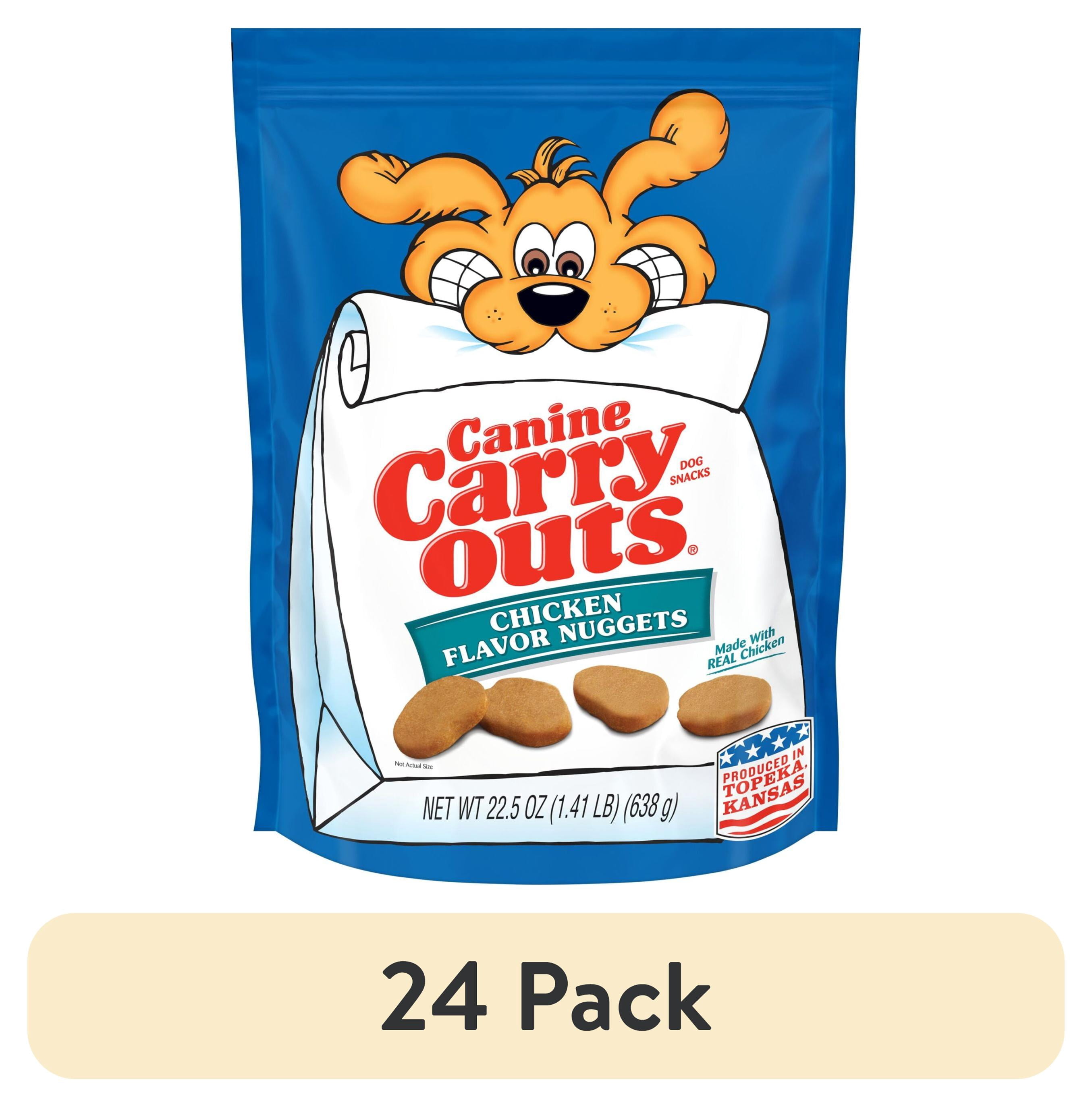(24 pack) Canine Carry Outs Chicken Flavor Nuggets Dog Snacks, 22.5 Oz, Soft & Chewy Treats