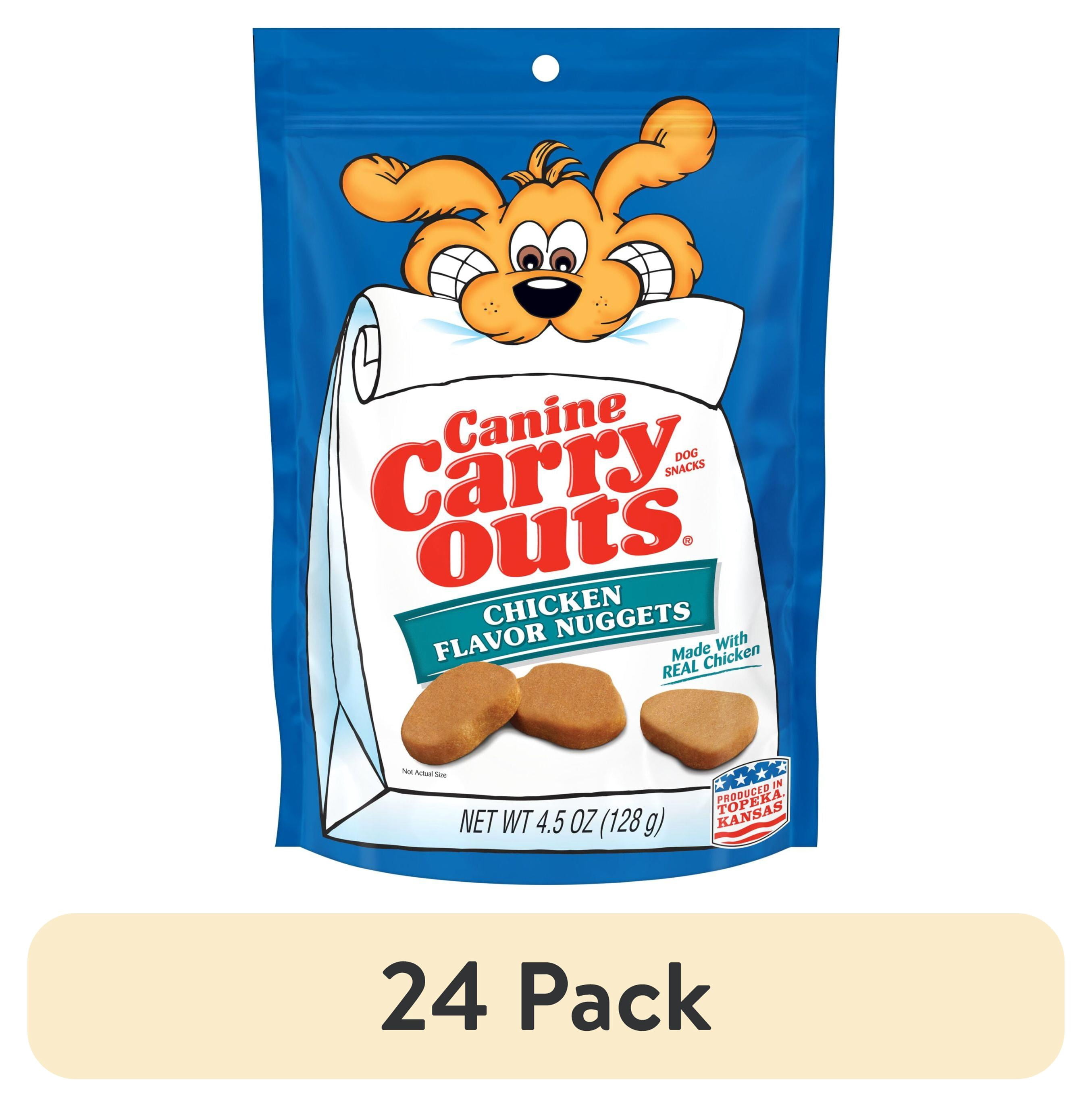 (24 pack) Canine Carry Outs Chicken Flavor Nuggets Dog Treats, 4.5 oz