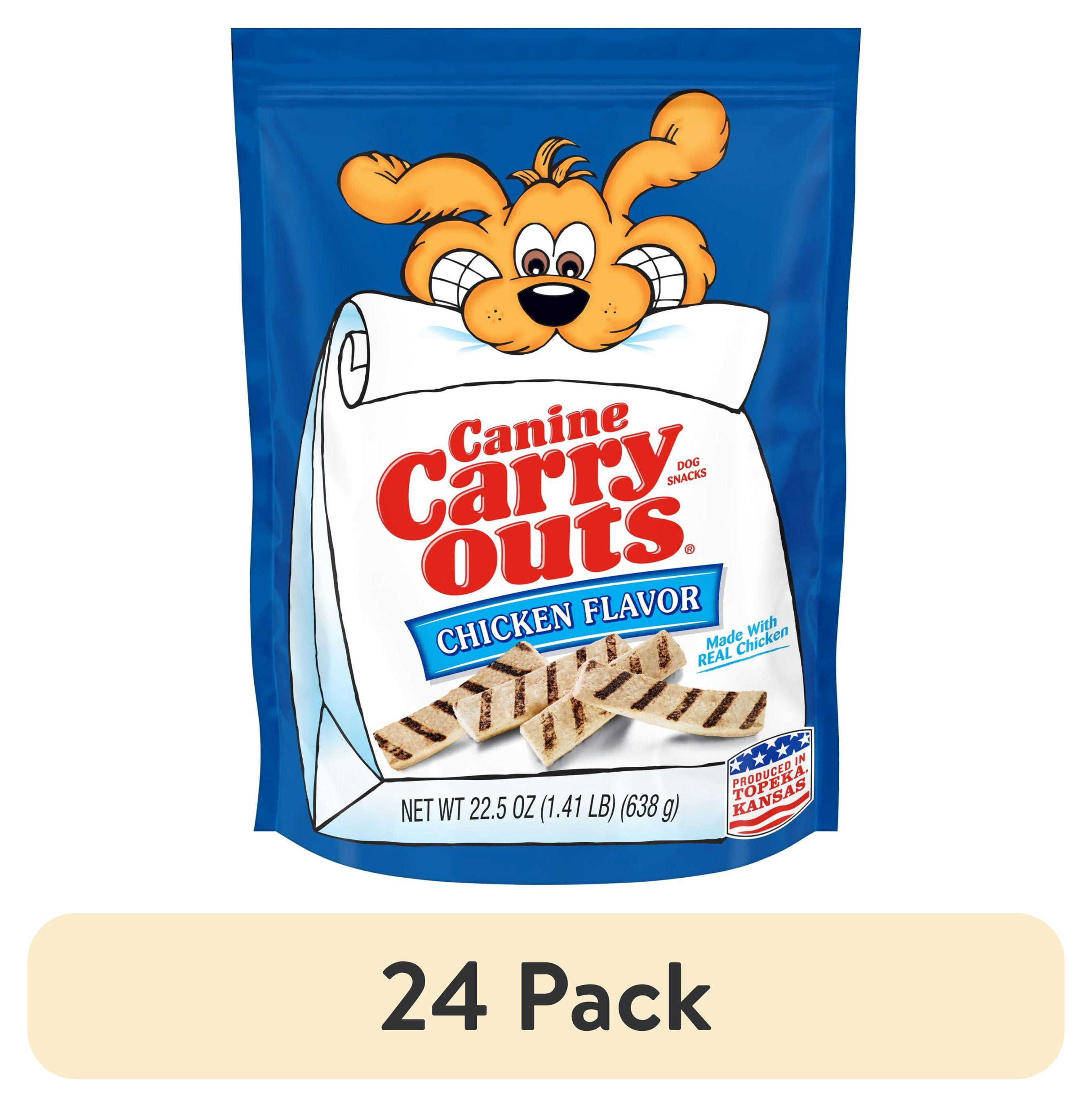 (24 pack) Canine Carry Outs Chicken Flavor Soft Dog Treats, Chewy Dog Snacks for Training, 22.5 oz Bag