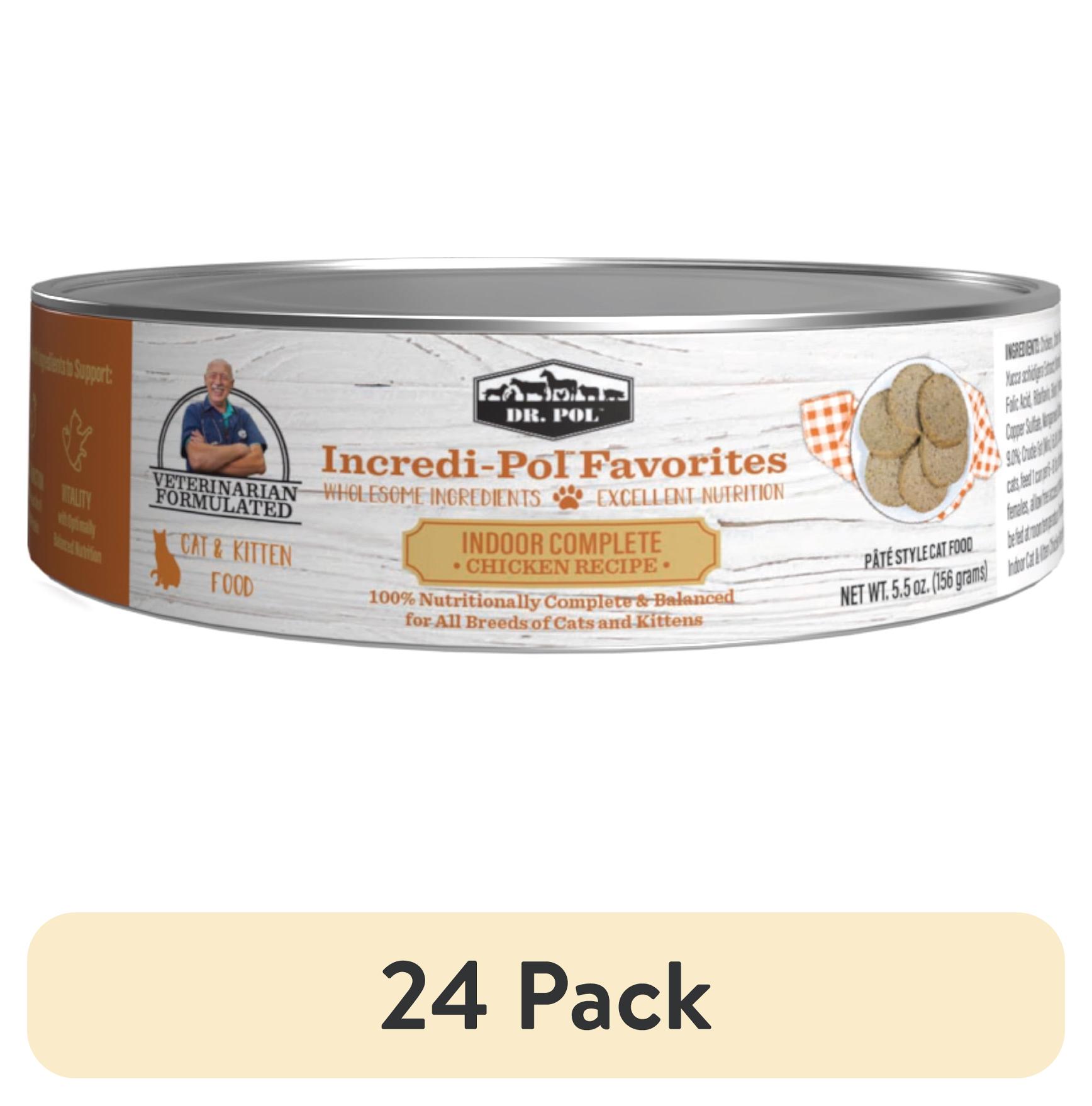 (24 pack) Dr. Pol Incredi-Pol Favorites Chicken Indoor Complete Canned Cat Food, 5.5oz.