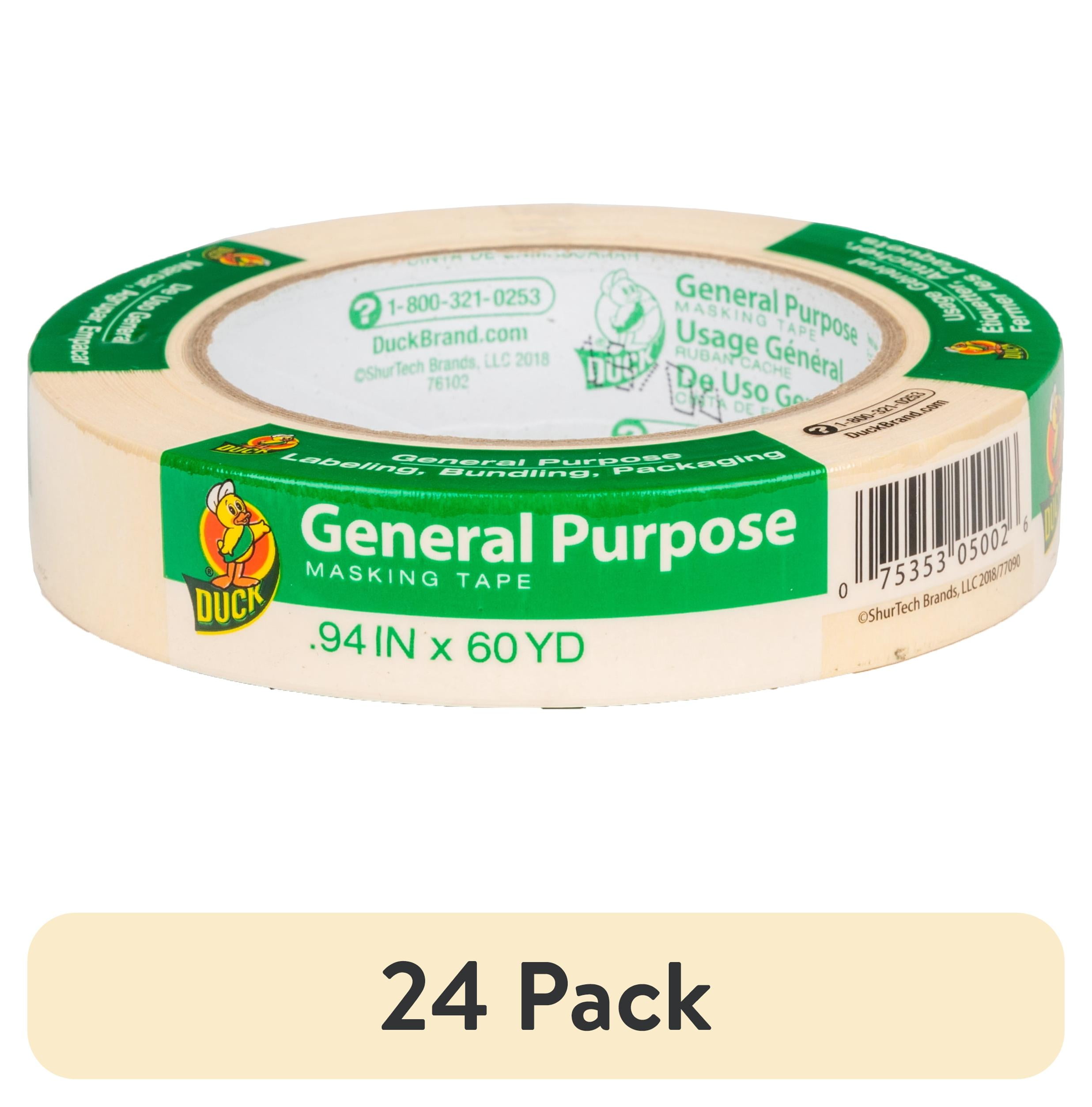 (24 pack) Duck Brand General Purpose Masking Tape - Beige, .94 in. x 60 yd.