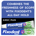 thumbnail image 1 of (24 pack) Fixodent Plus Scope Secure Denture Adhesive Cream, Scope Flavored, 2.0 oz, 1 of 10