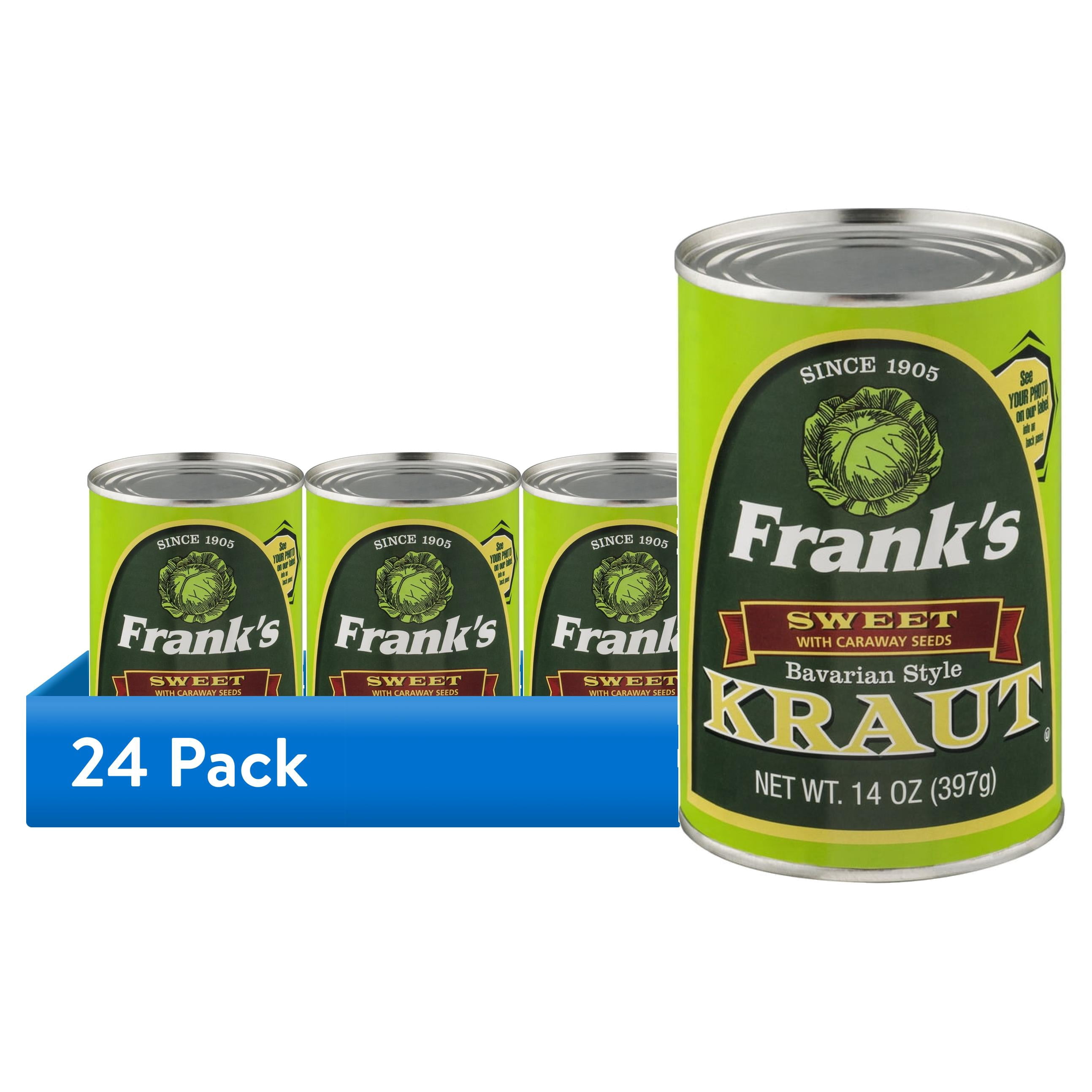 (24 pack) Frank's Bavarian Style Sauerkraut, 14 oz, Can
