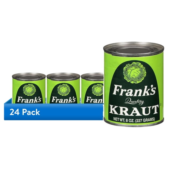 (24 pack) Frank's Quality Shredded Sauerkraut, 8 Oz Can