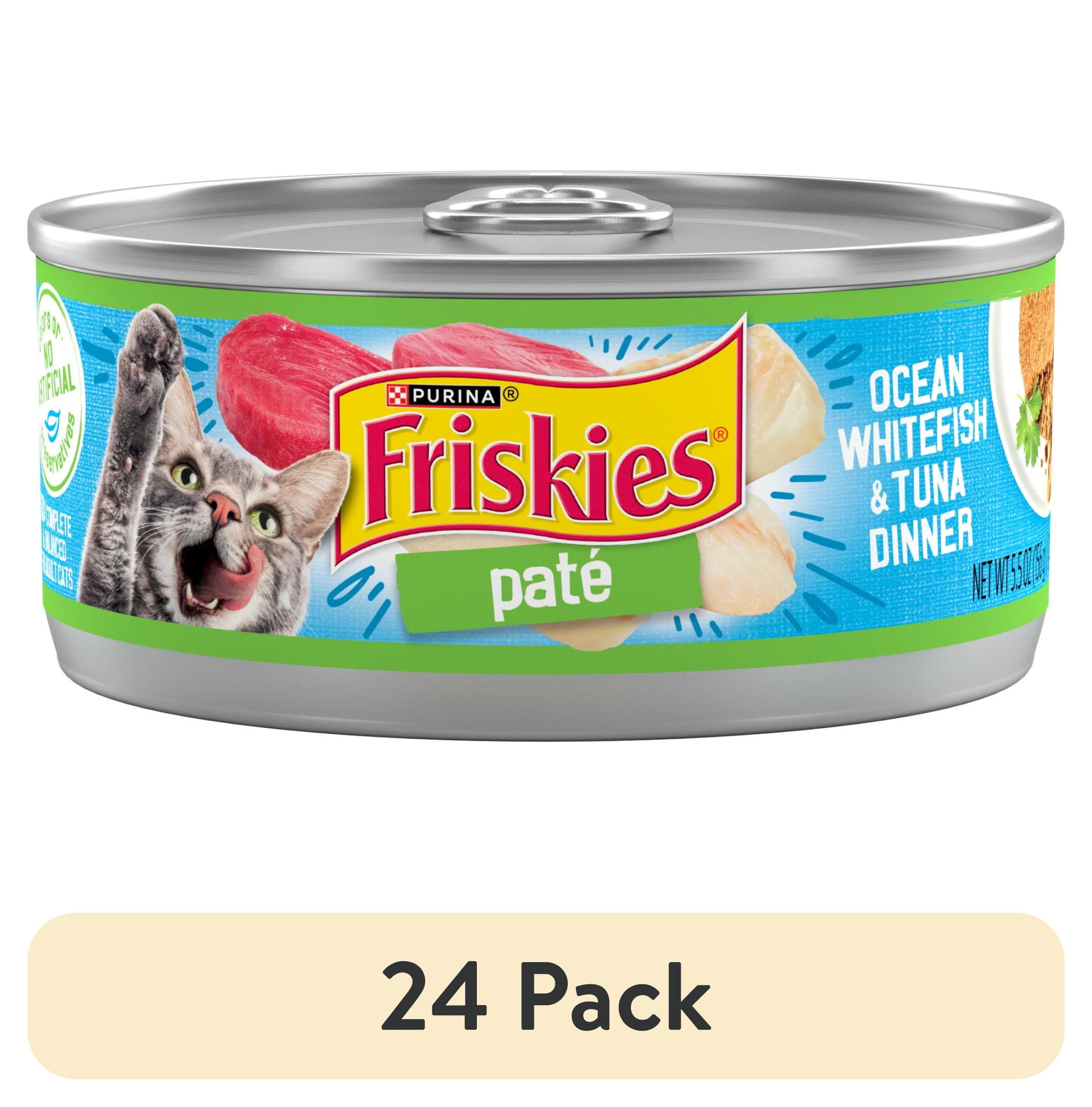 Friskies Wet Cat Food with Ocean Whitefish and Tuna Dinner Pate