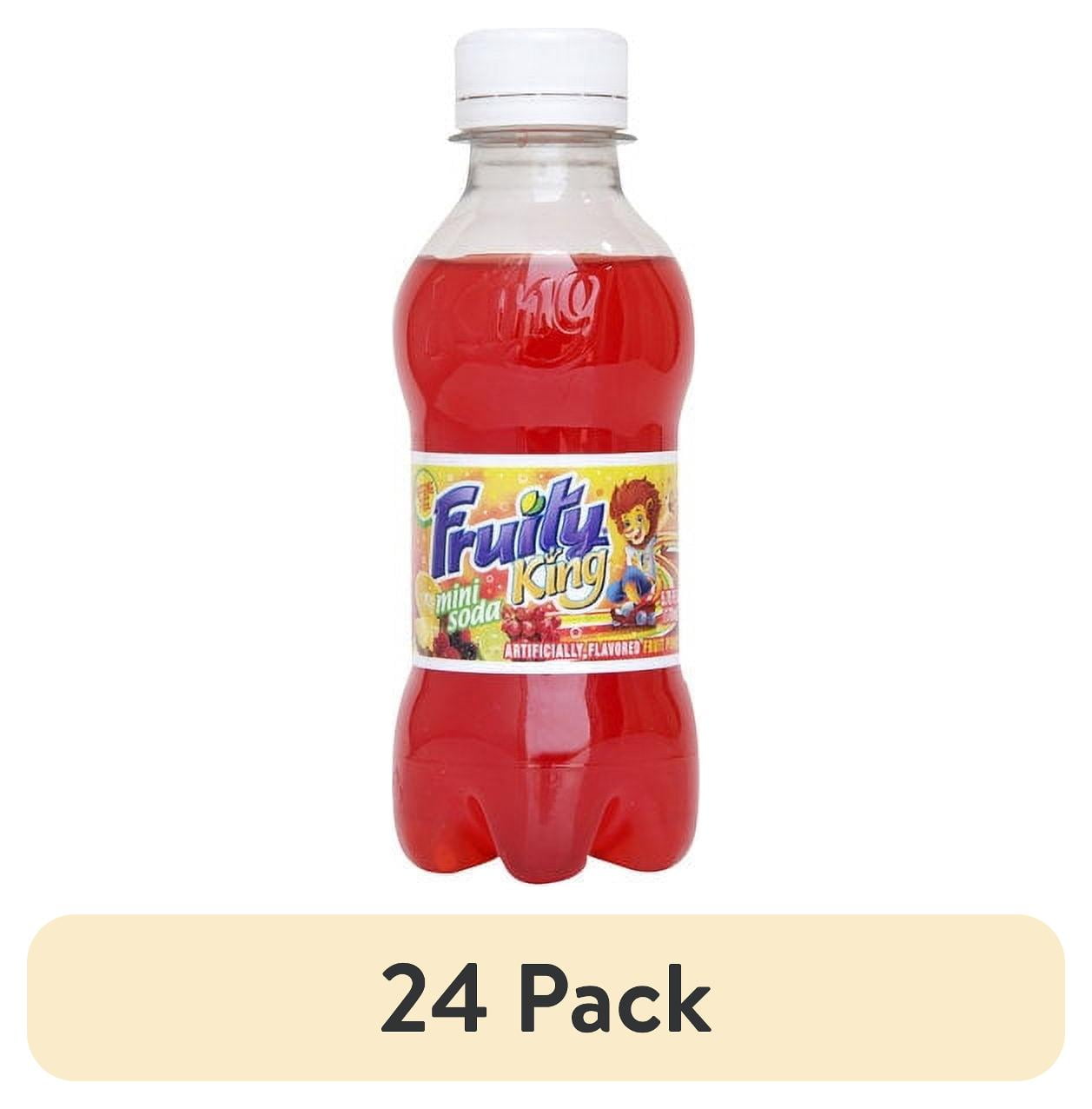 (24 pack) Fruity King Mini Soda, Fruit Punch Flavor, 5.75 Fl Oz
