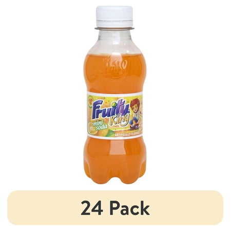 (24 pack) Fruity King Mini Soda, Orange, 5.75 Fl Oz