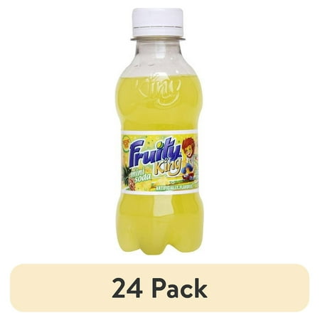 (24 pack) Fruity King Mini Soda, Pineapple, 5.75 Fl Oz