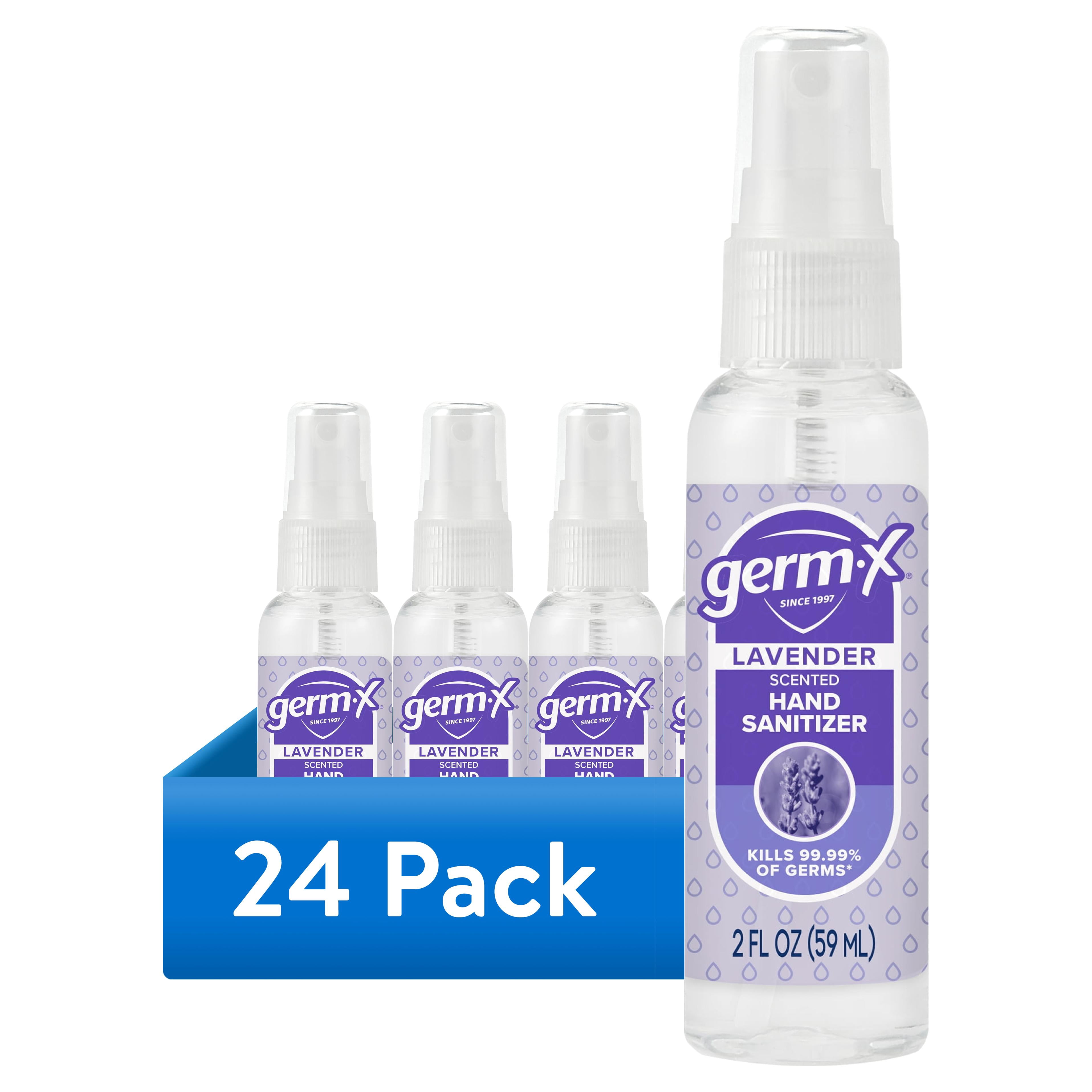 (24 pack) Germ X Hand Sanitizer Spray, Plant Based Alcohol ...