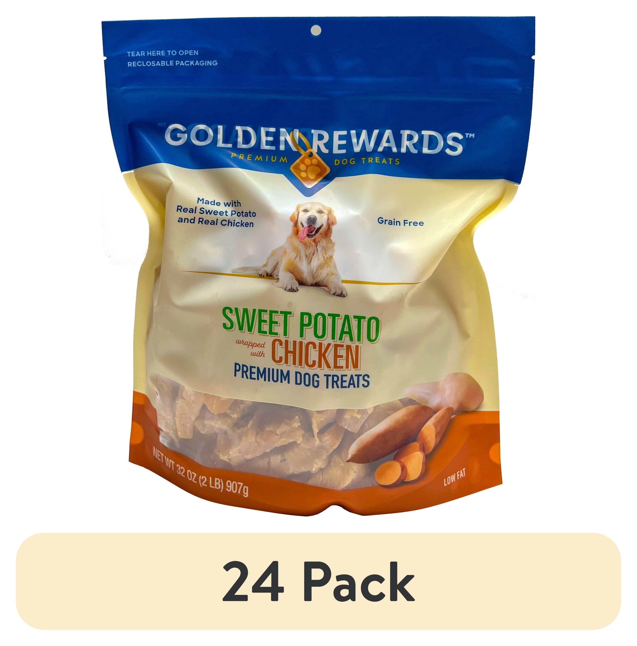 (24 pack) Golden Rewards Sweet Potato Wrapped with Chicken Dog Treats, 32 oz