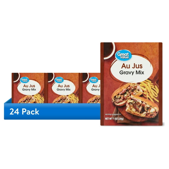 (24 pack) Great Value Au Jus Gravy Mix, 1 oz