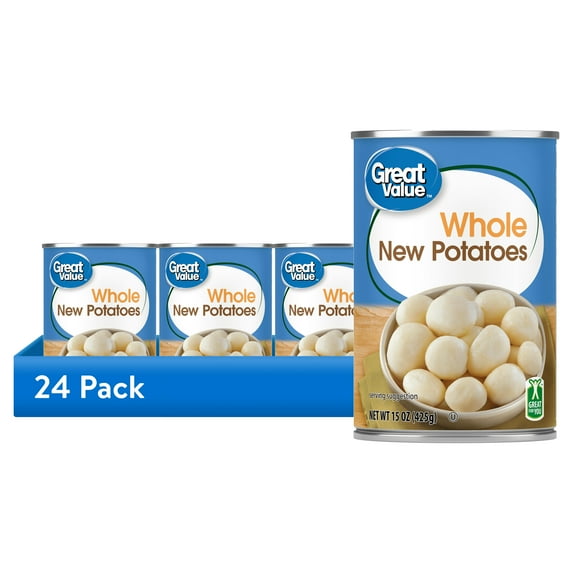 (24 pack) Great Value Whole New Potatoes, 15 oz