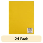 (24 pack) Hello Hobby Yellow Felt Sheet for Craft Projects, Soft and Easy to Cut, 9" x 12"