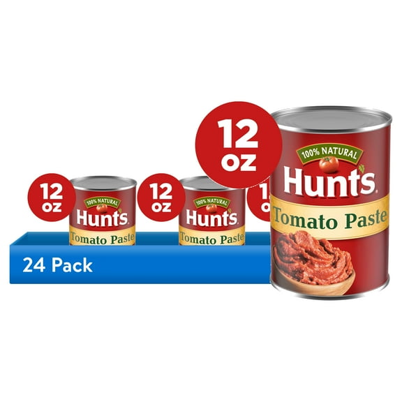 (24 pack) Hunts Tomato Paste, Perfect for Chili & Soups, 12 oz. Can