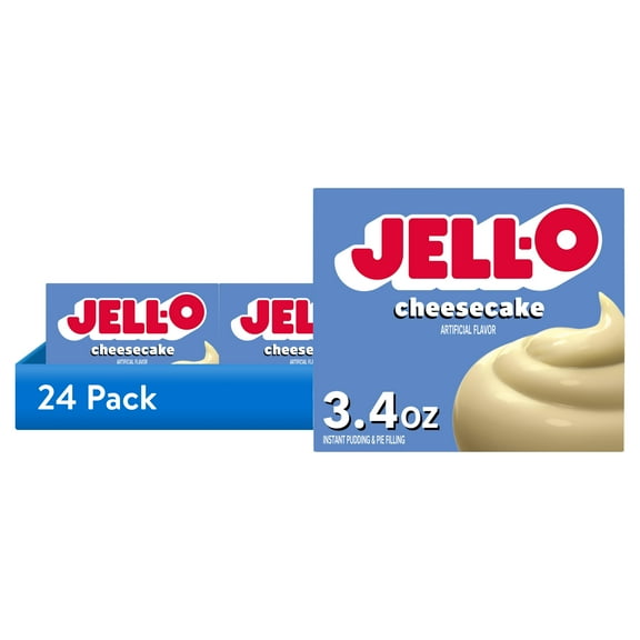 (24 pack) Jell-O Cheesecake Instant Pudding & Pie Filling Mix, 3.4 oz Box