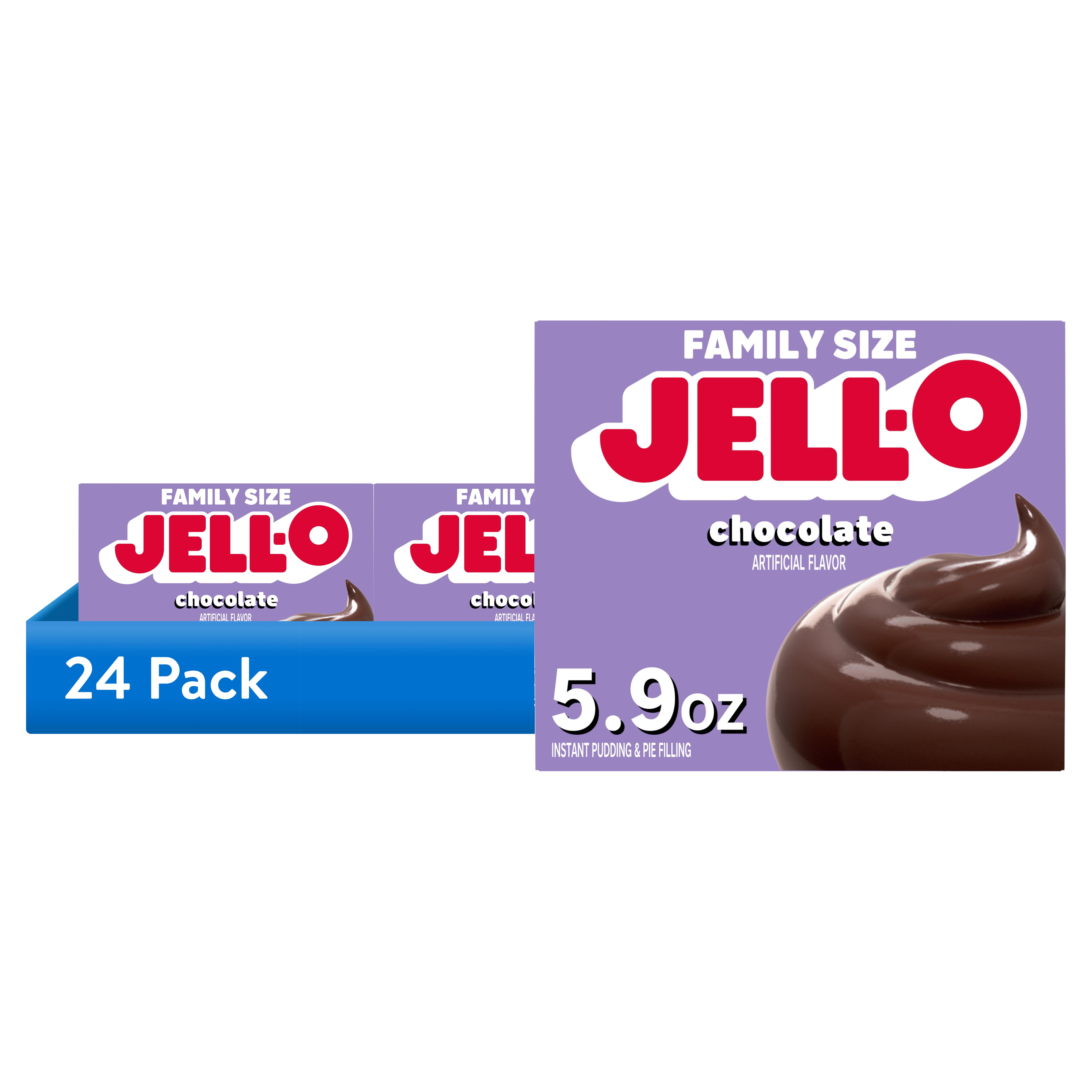 (24 pack) Jell-O Chocolate Instant Pudding Mix & Pie Filling, 5.9 oz. Box
