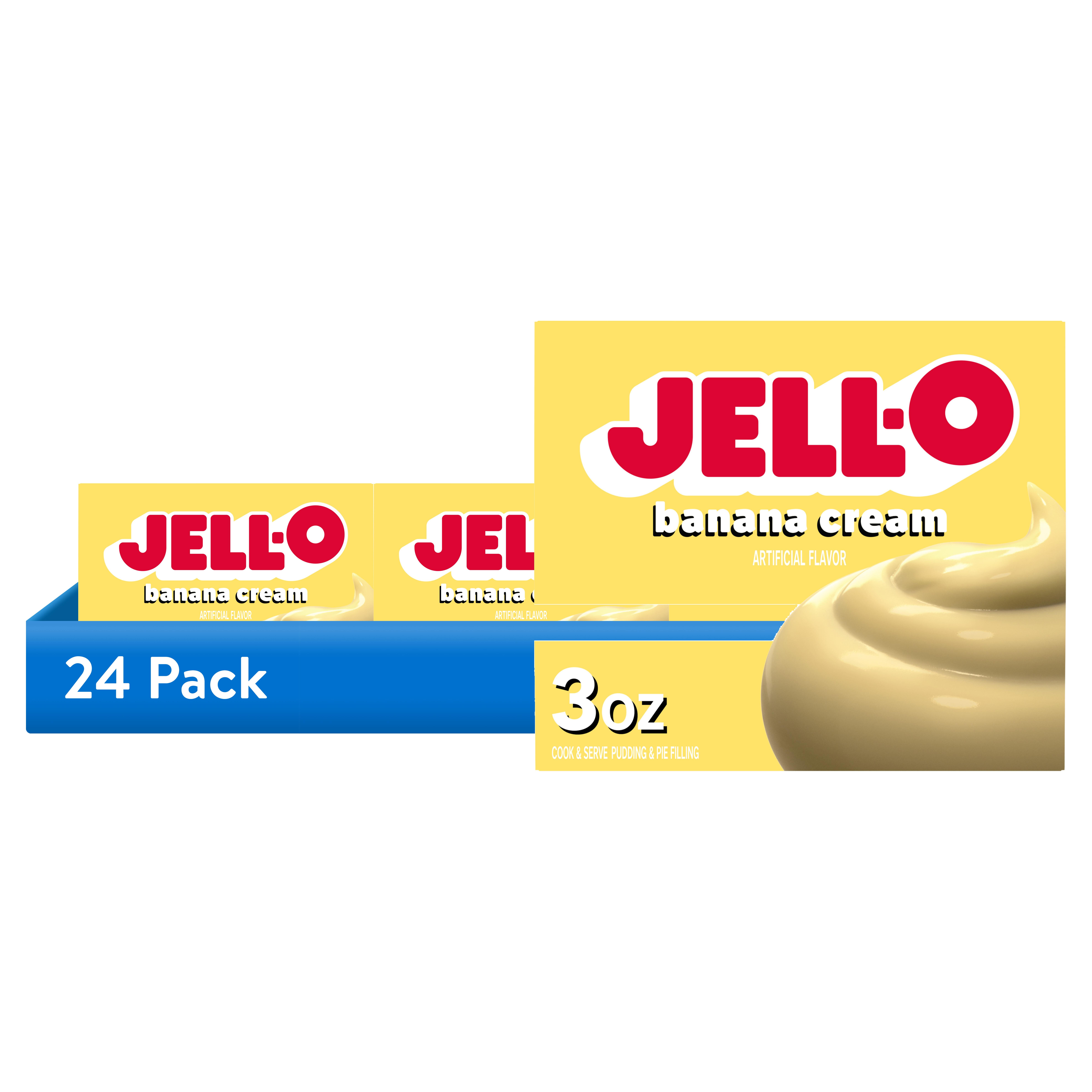 24 pack) Jell-O Cook & Serve Banana Cream Pudding & Pie Filling