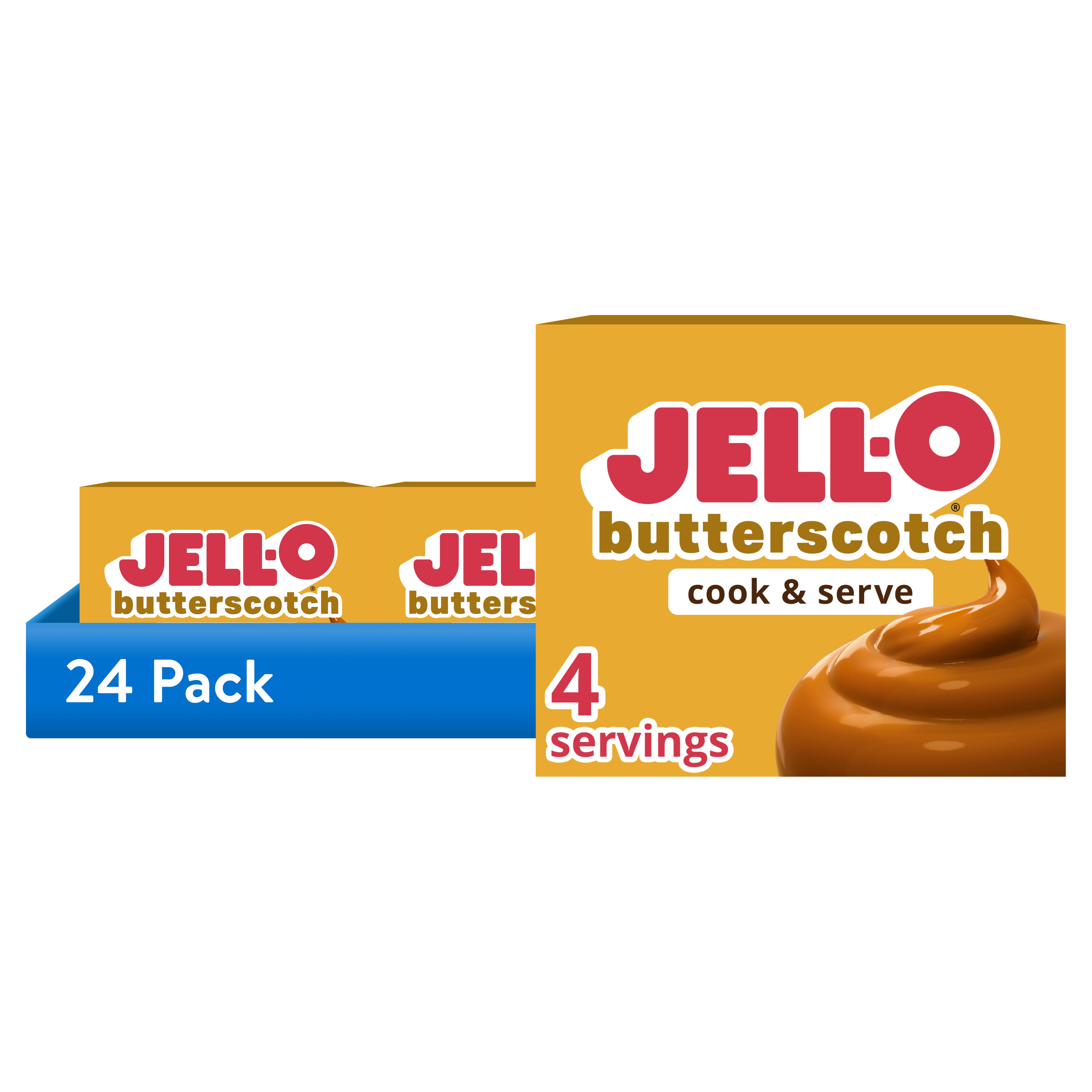 24 pack) Jell-O Cook & Serve Butterscotch Pudding & Pie Filling