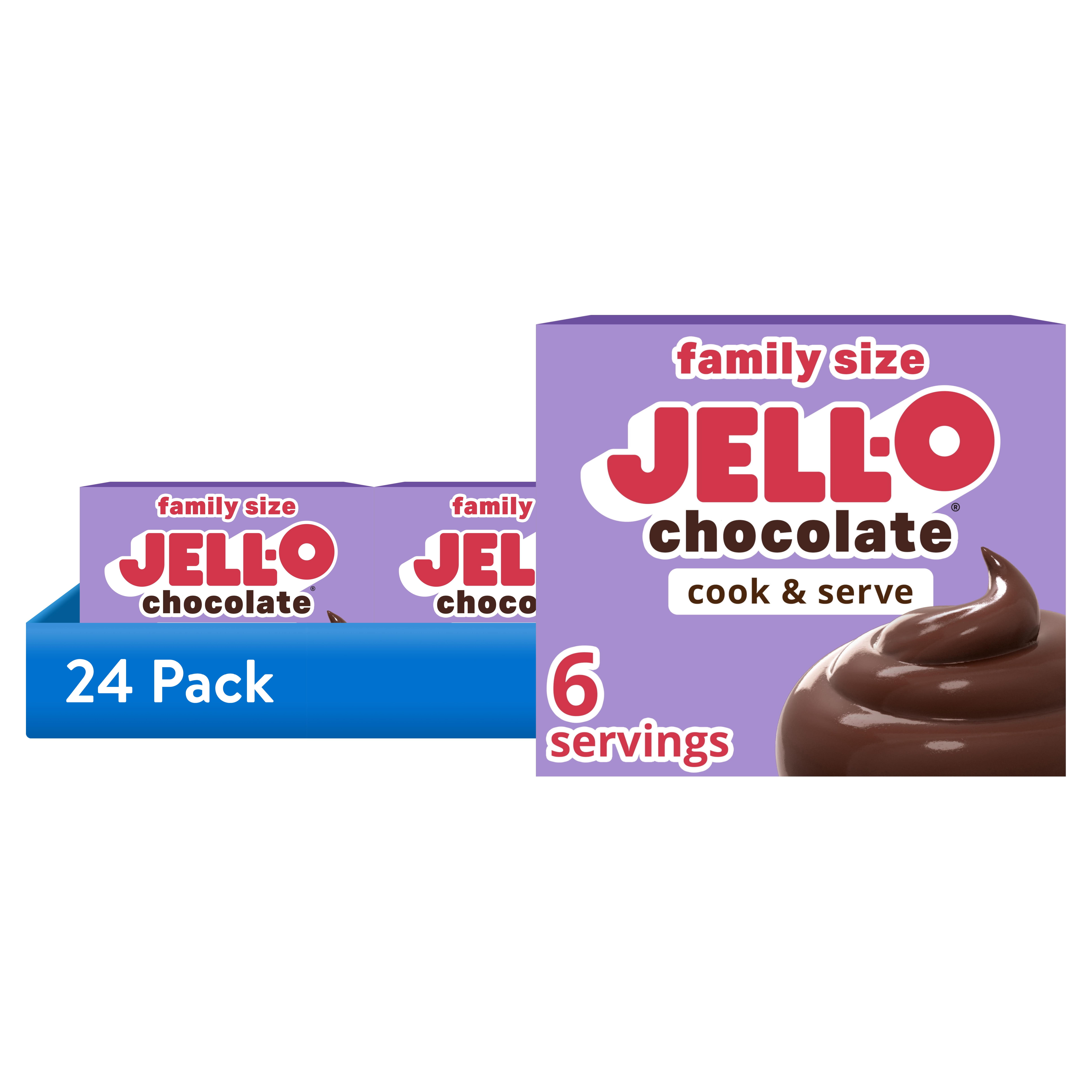 24 pack) Jell-O Cook & Serve Chocolate Flavor Pudding & Pie