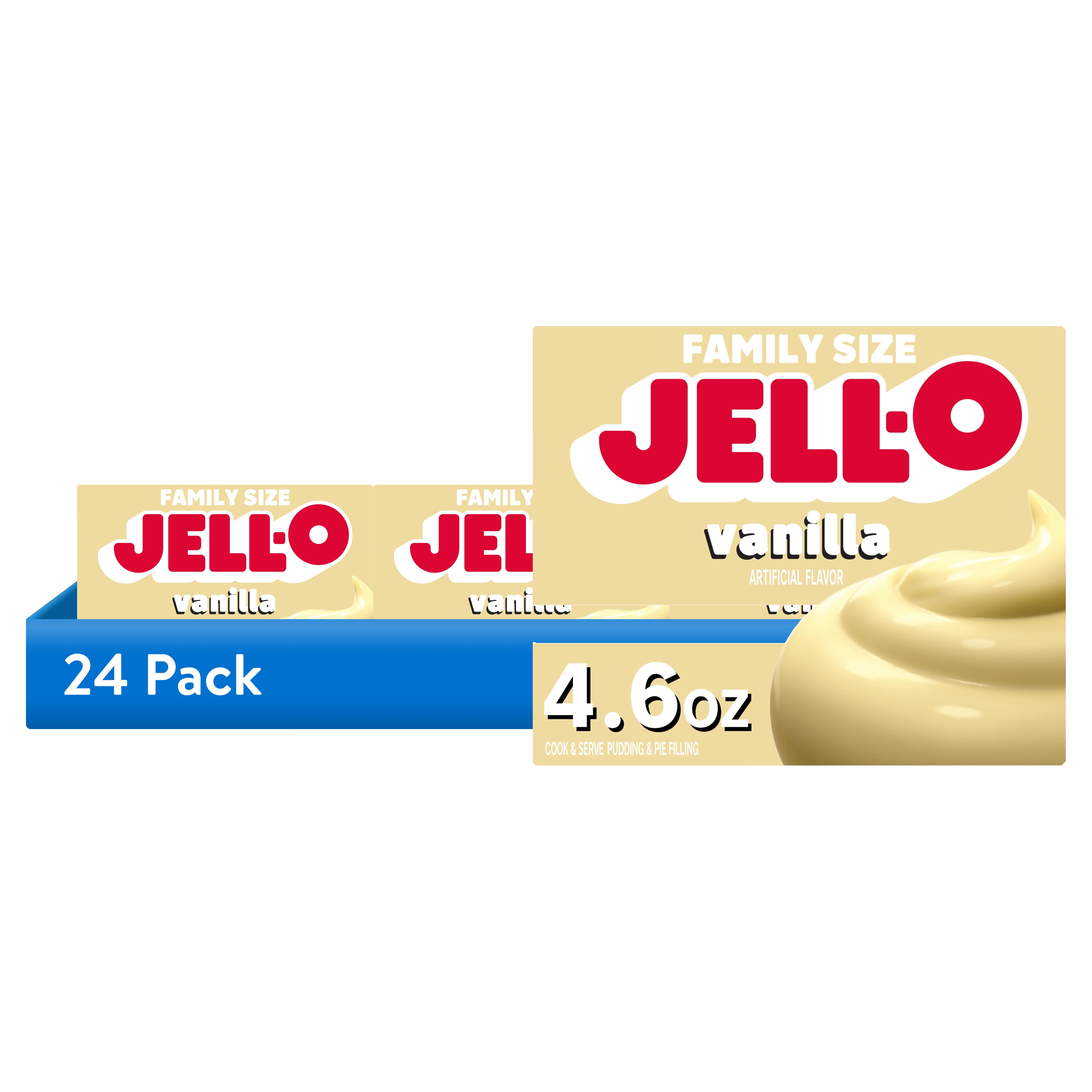 24 pack) Jell-O Cook & Serve Vanilla Pudding & Pie Filling Mix