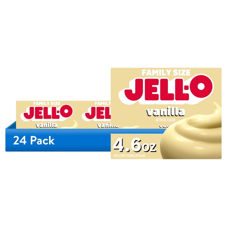 24 pack) Jell-O Cook & Serve Vanilla Pudding & Pie Filling Mix