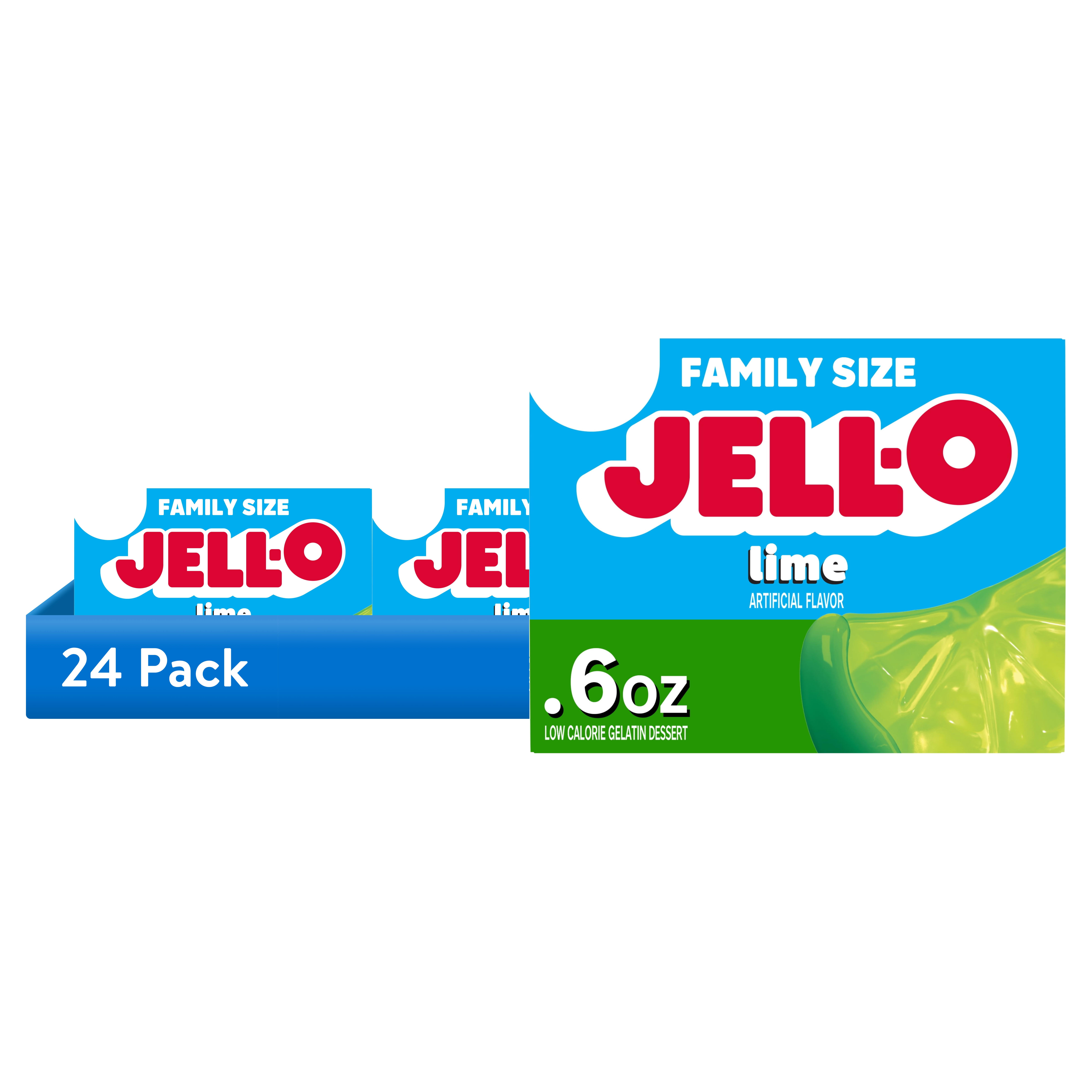 24 pack) Jell-O Lime Zero Sugar Low Calorie Gelatin Dessert Mix