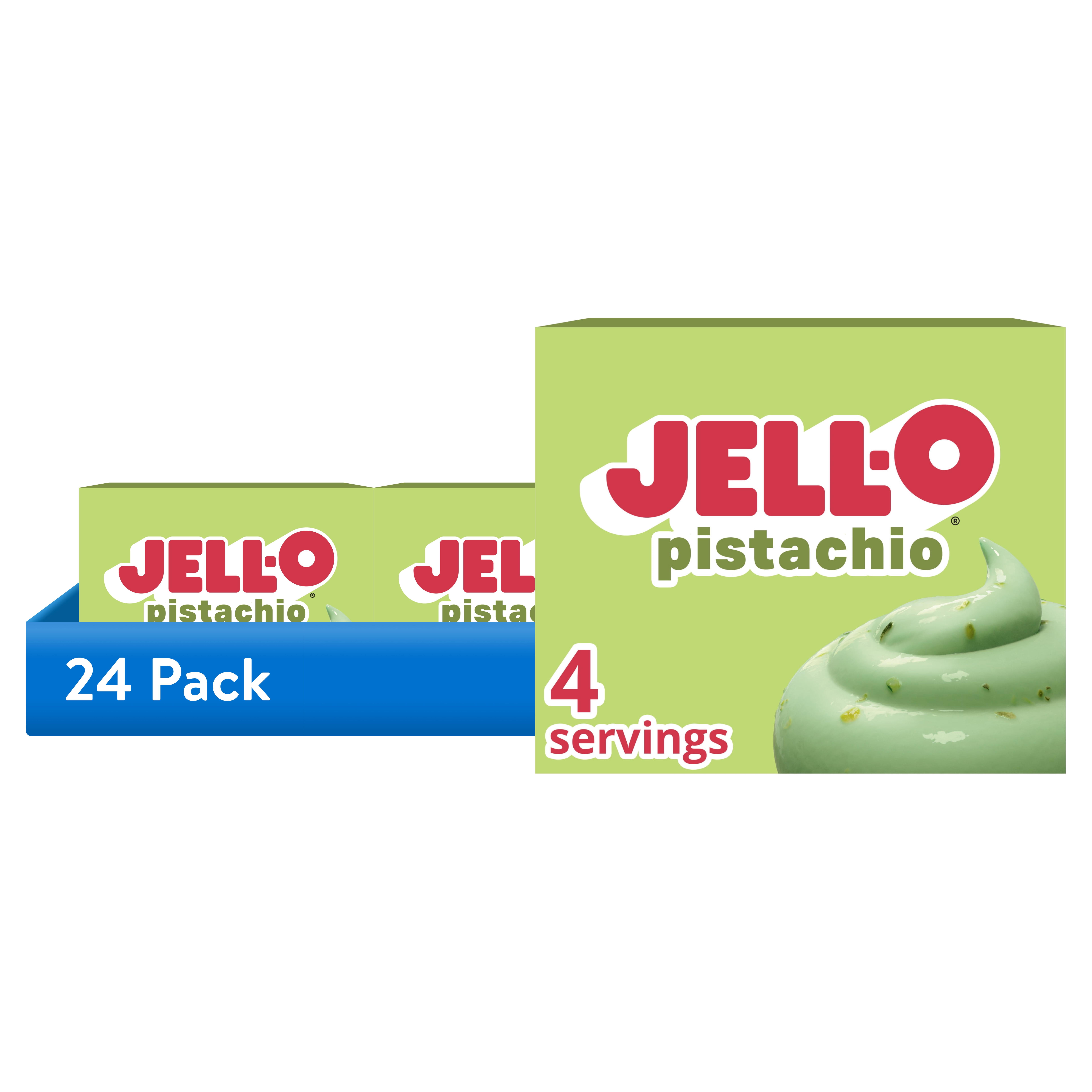24 pack) Jell-O Pistachio Artificially Flavored Instant Pudding