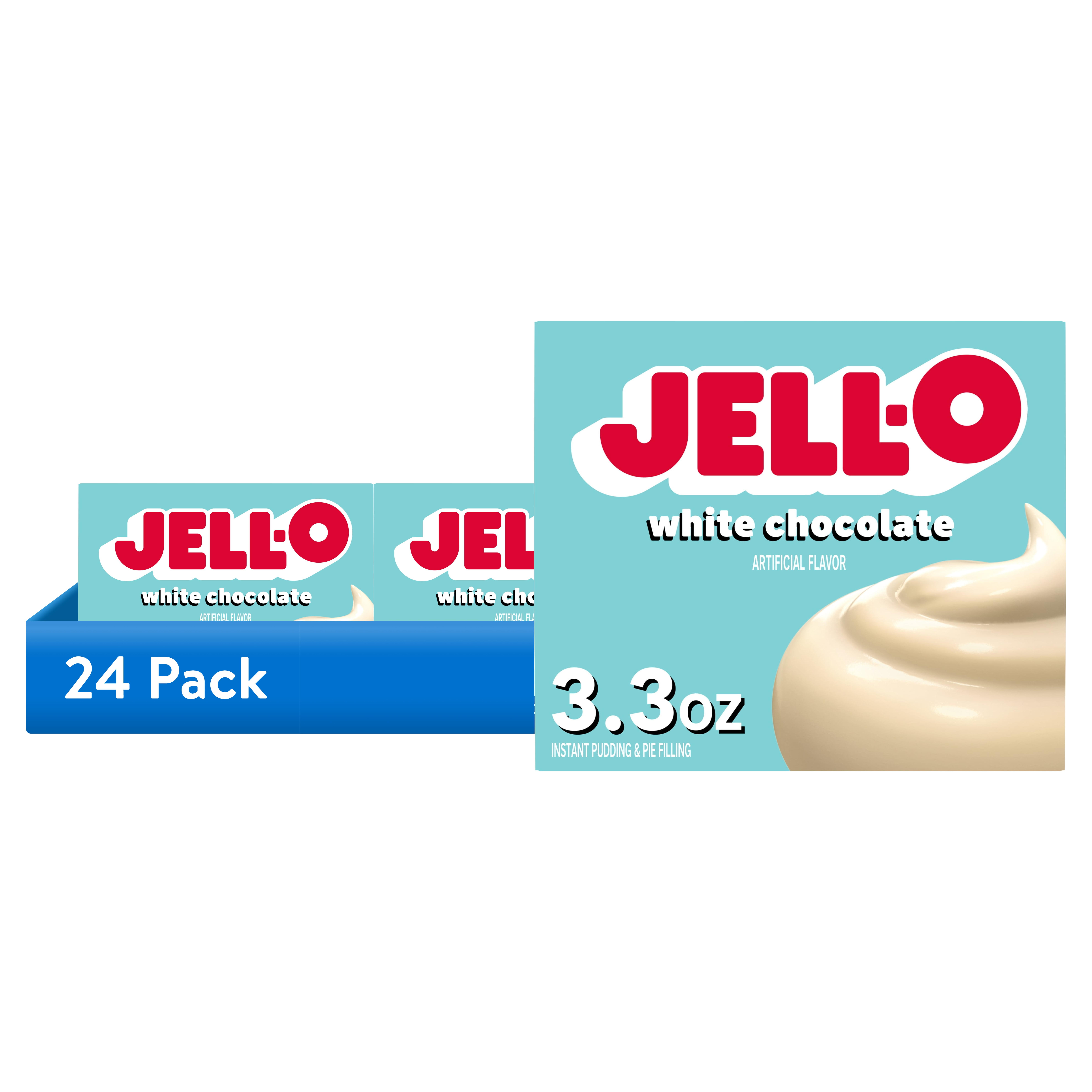 (24 pack) Jell-O White Chocolate Instant Pudding & Pie Filling Mix, 3.3 oz Box