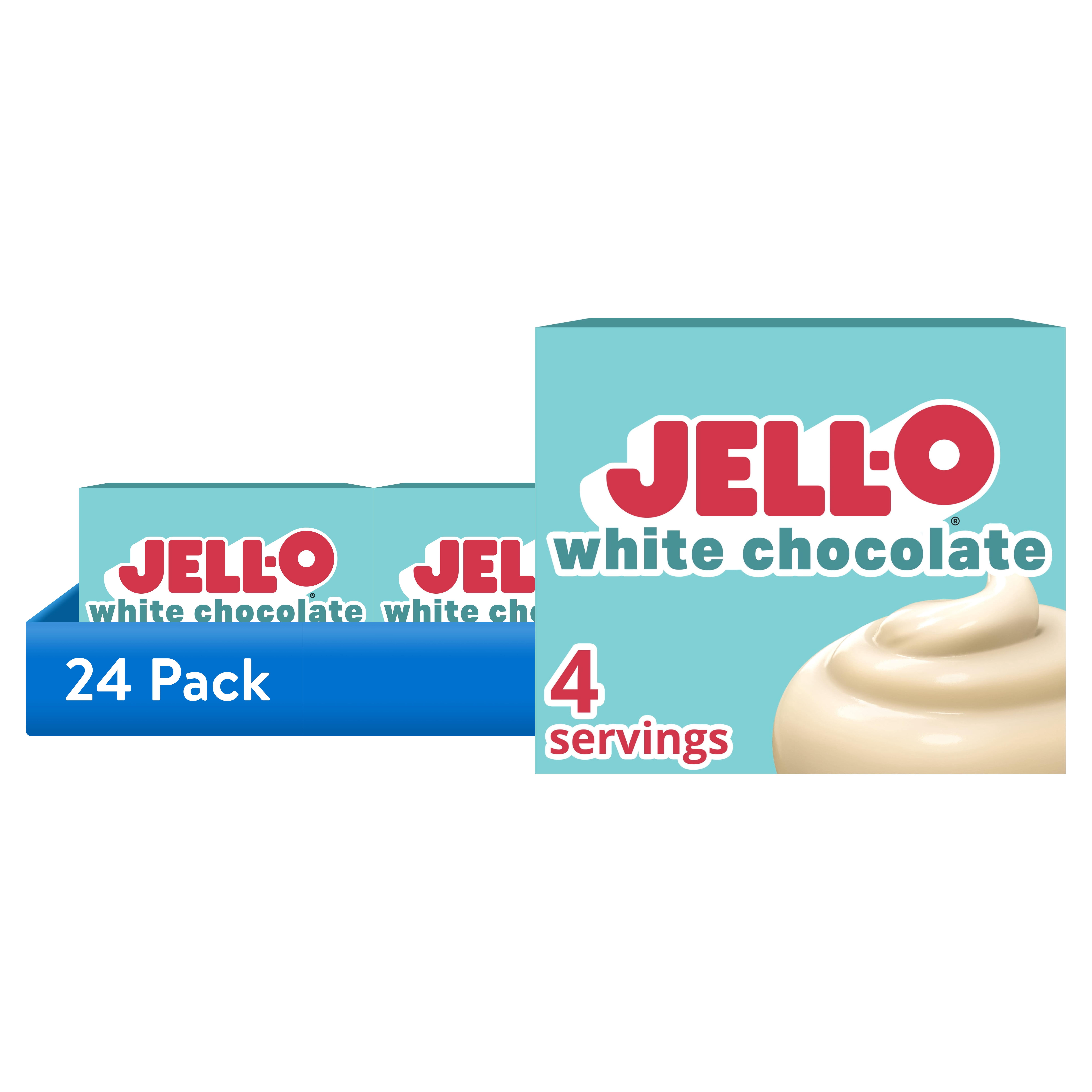 24 pack) Jell-O White Chocolate Instant Pudding & Pie Filling Mix