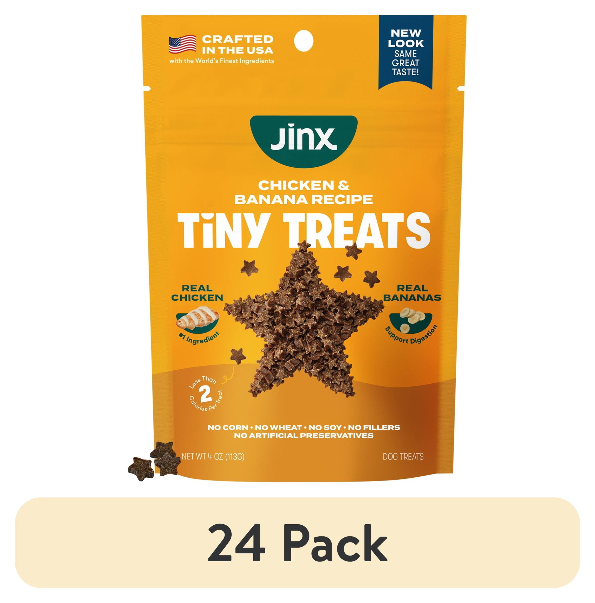 (24 pack) Jinx Chicken and Banana Tiny Treats Natural Dog Training Treats, 4 oz Bag