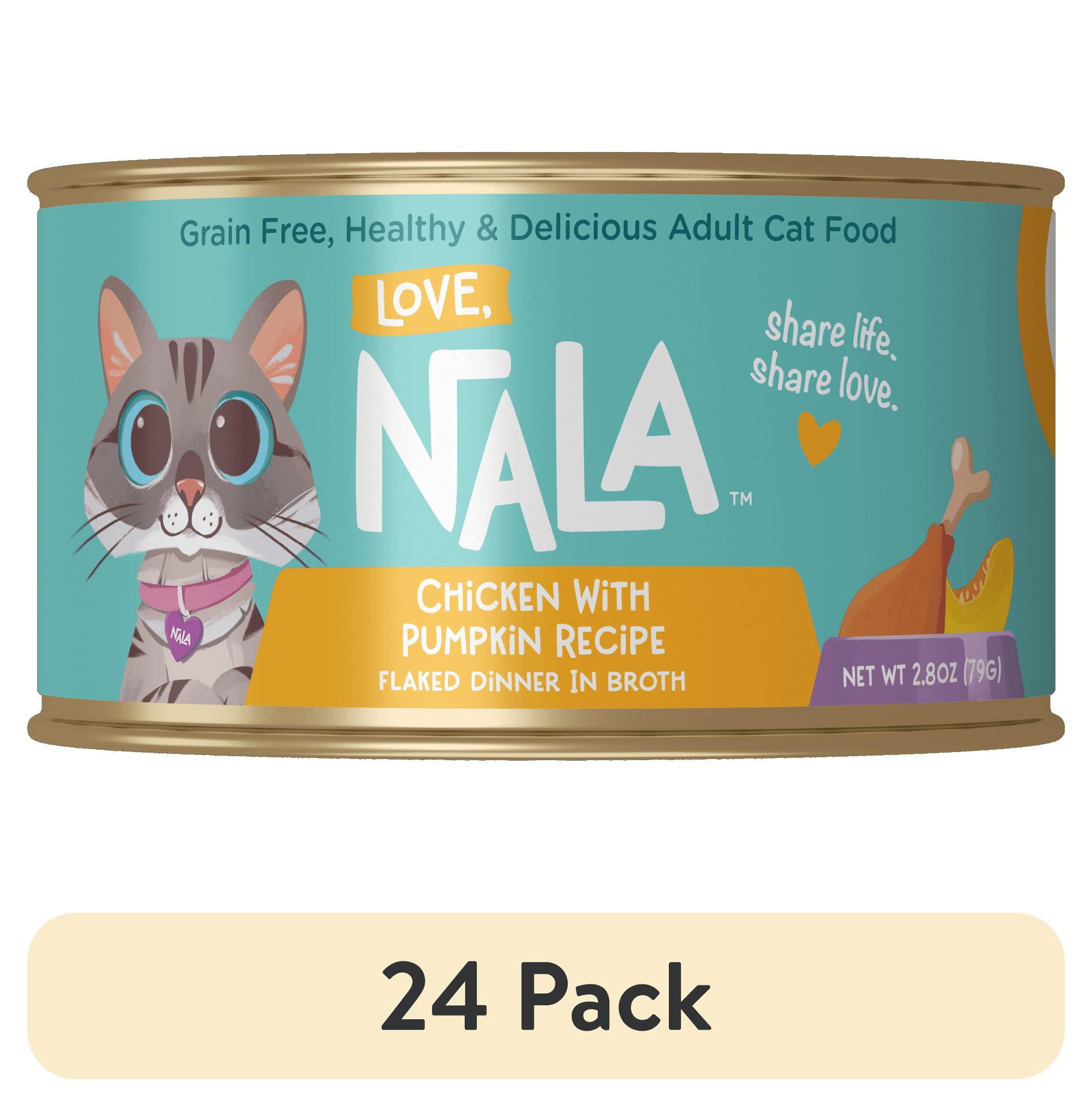 (24 pack) Love, Nala Flaked Chicken with Pumpkin Recipe in Broth Adult Wet Cat Food