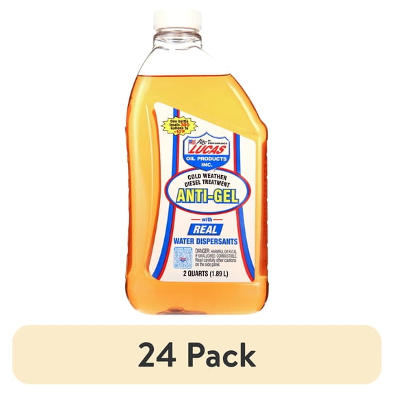 (24 pack) Lucas 10866 Anti-Gel Diesel Fuel Additive 64 Fluid Ounces for All Diesel Engine Applications