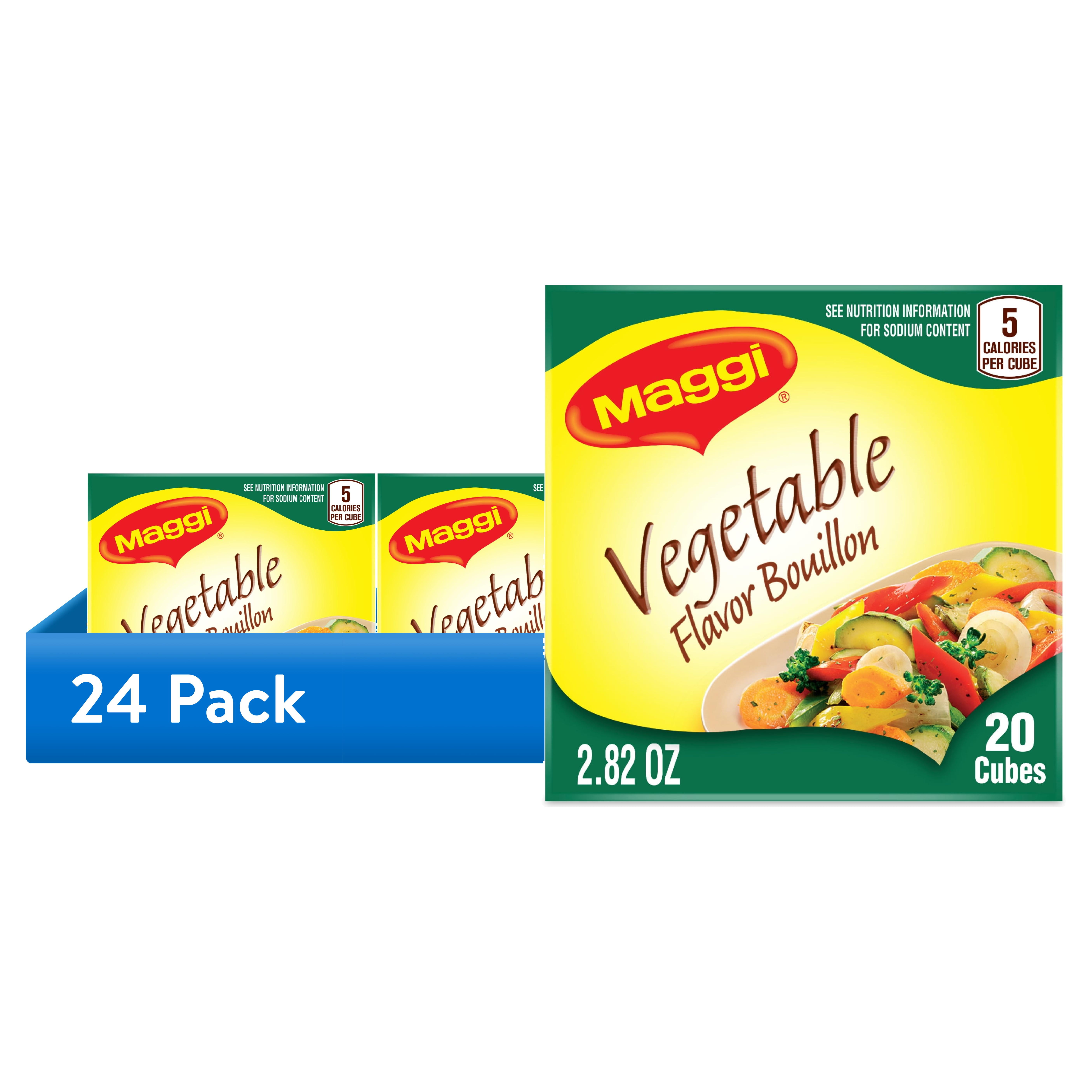 (24 pack) Maggi Caldo Sabor A Vegetales Vegetable Flavor Bouillon Cubes, Vegetable Bouillon, 20-CT 2.82 oz