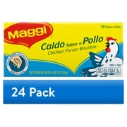 (24 pack) Maggi Chicken Flavor Bouillon Tablets, 4.86 oz, 12 Tablets