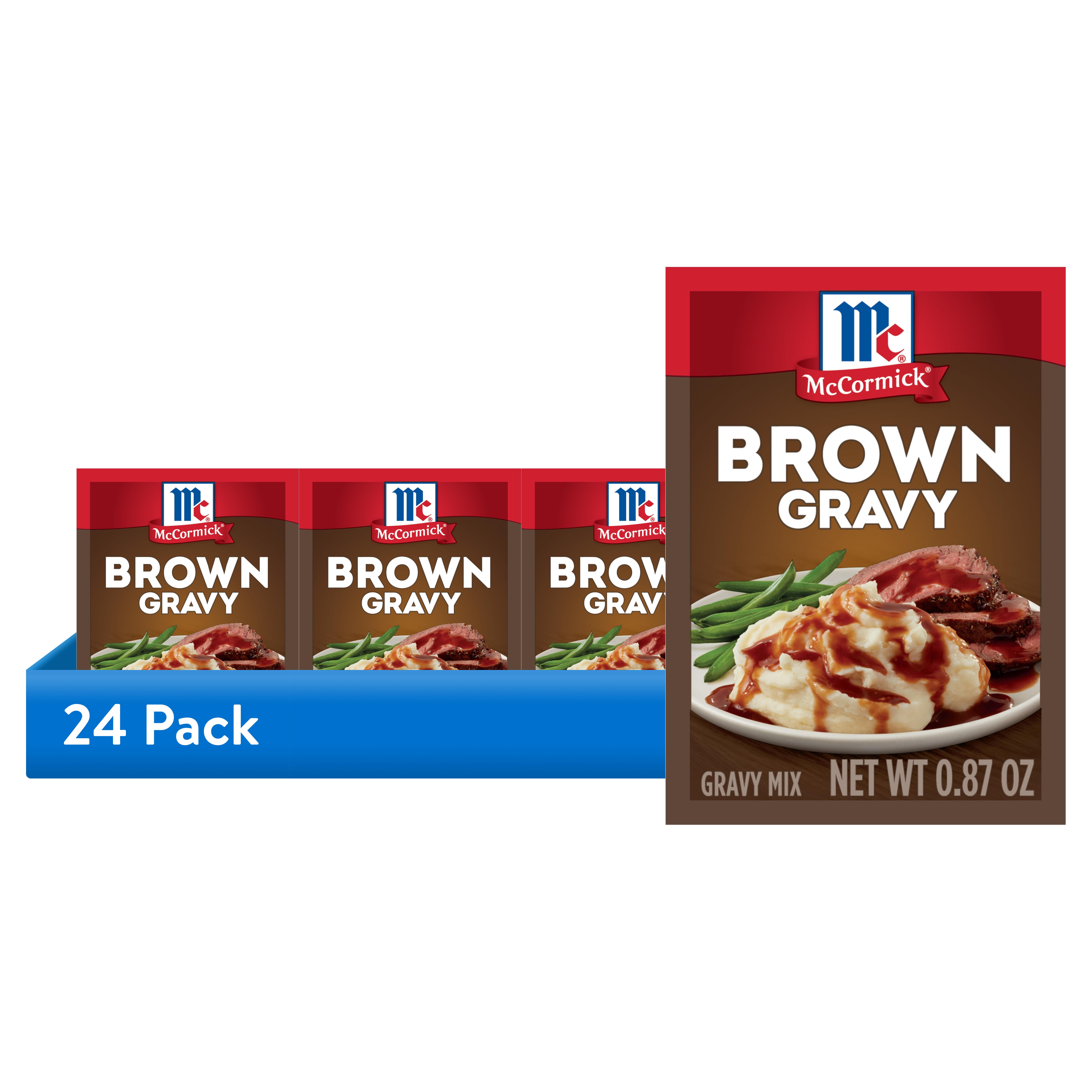 (24 pack) McCormick No Artificial Flavors Brown Gravy Mix, 0.87 oz Packet
