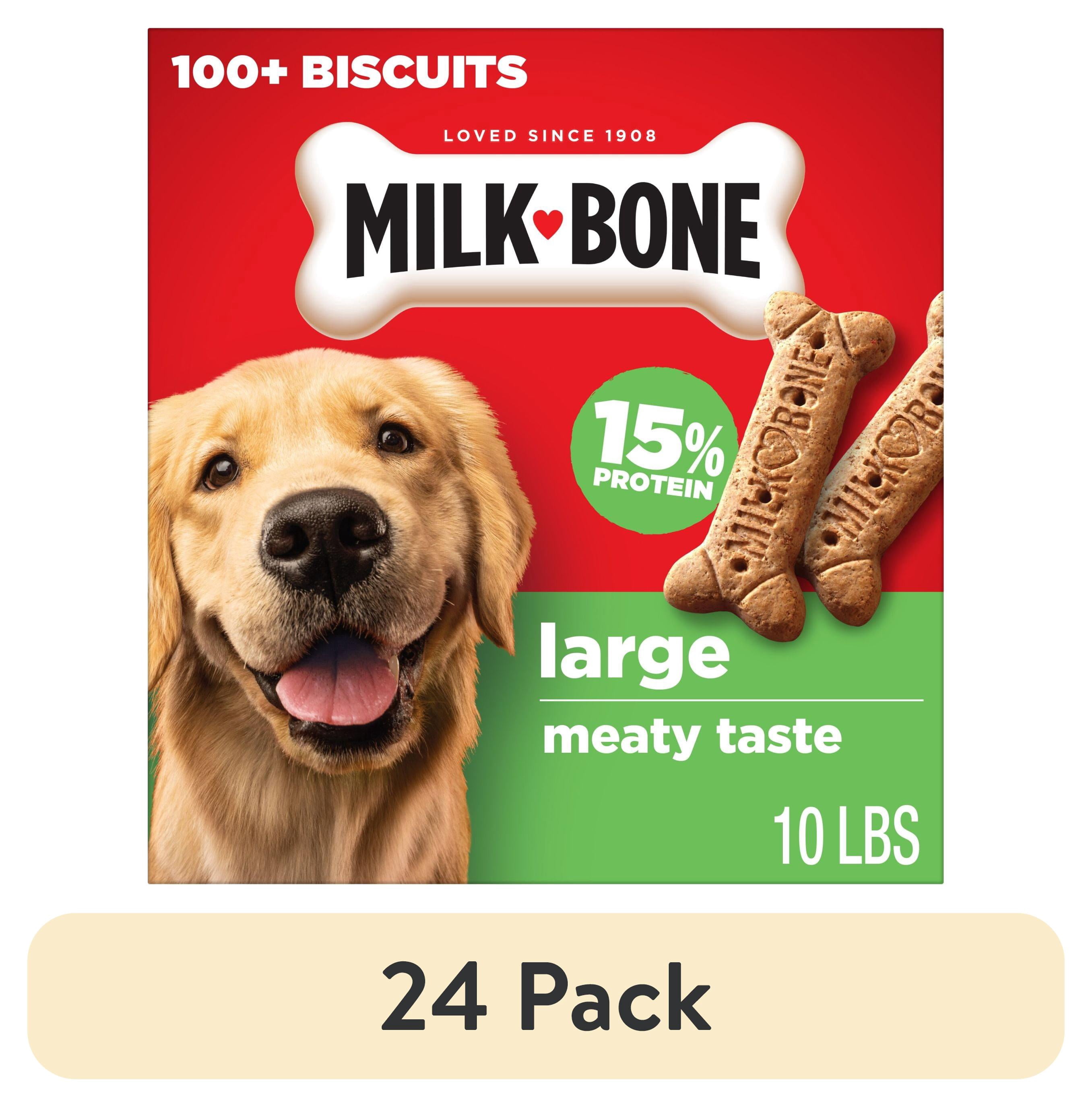 (24 pack) Milk Bone Crunchy Large Dog Treats, 10 Lb. Box, Original Beef Flavor