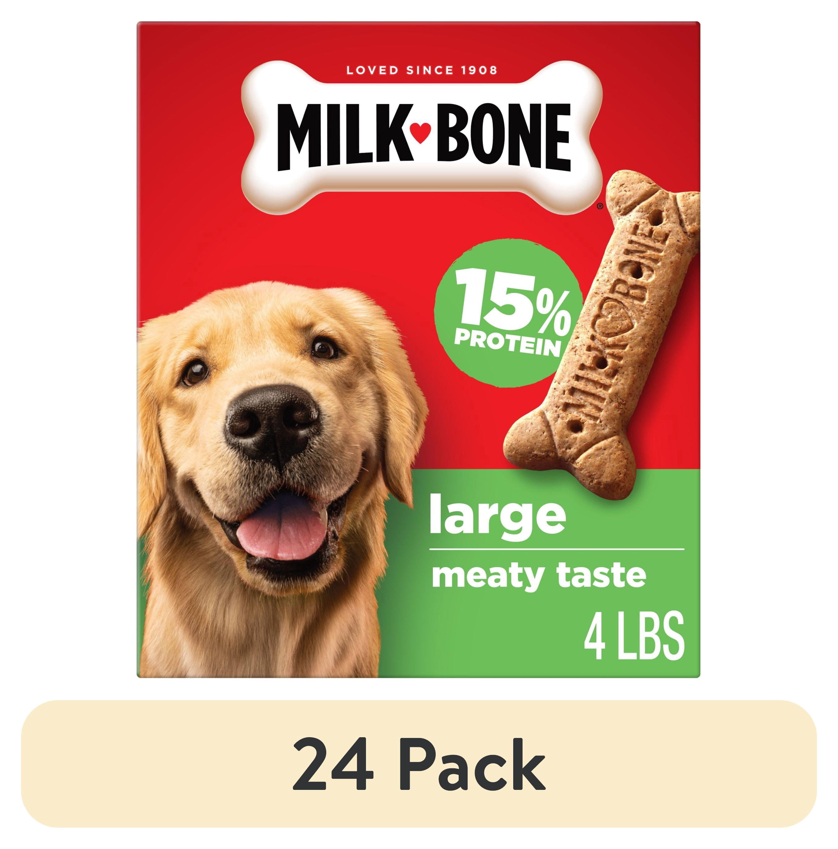 (24 pack) Milk Bone Crunchy Large Dog Treats, 4 Lb. Box, Original Beef Flavor